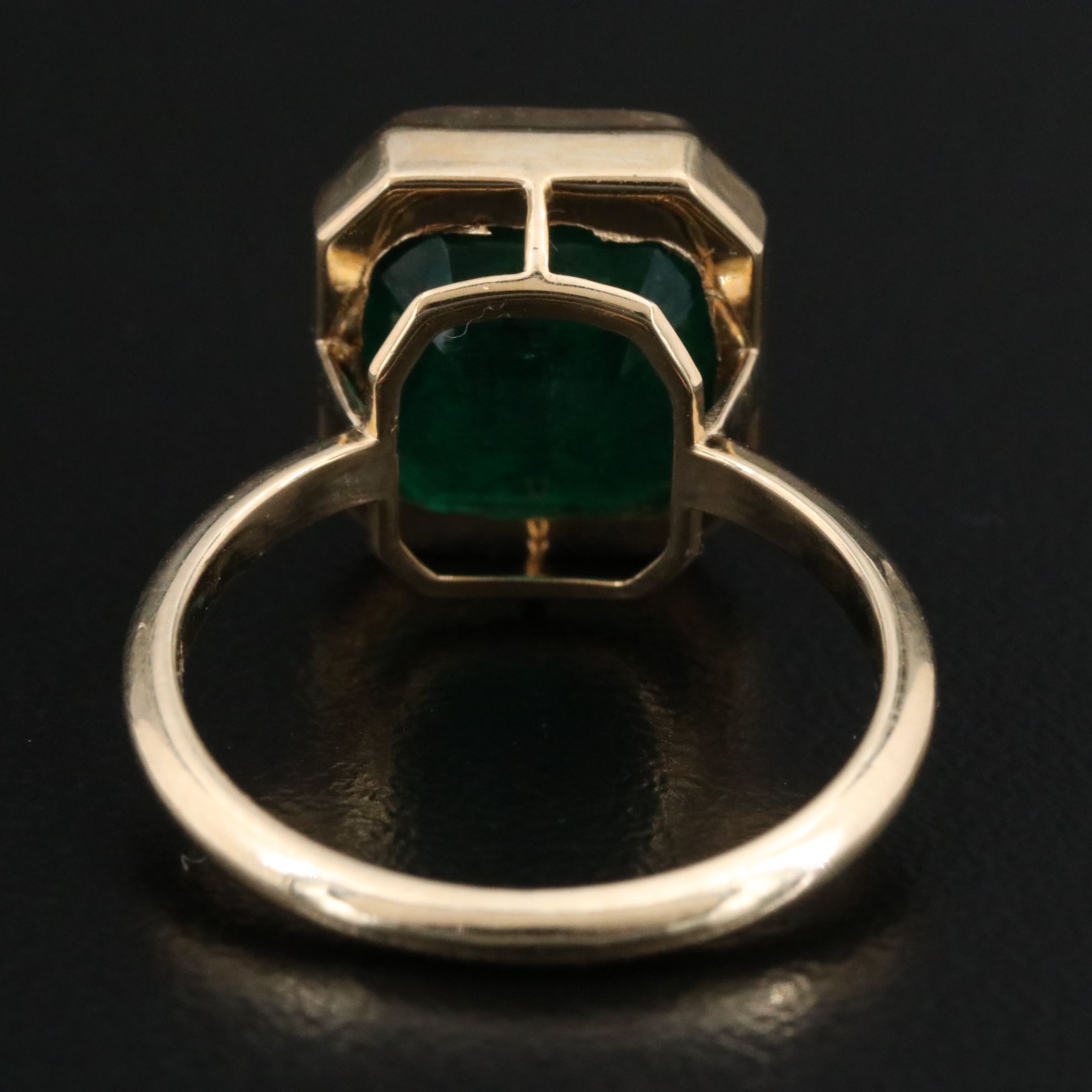 14K 5.72 CT Emerald Solitaire Ring