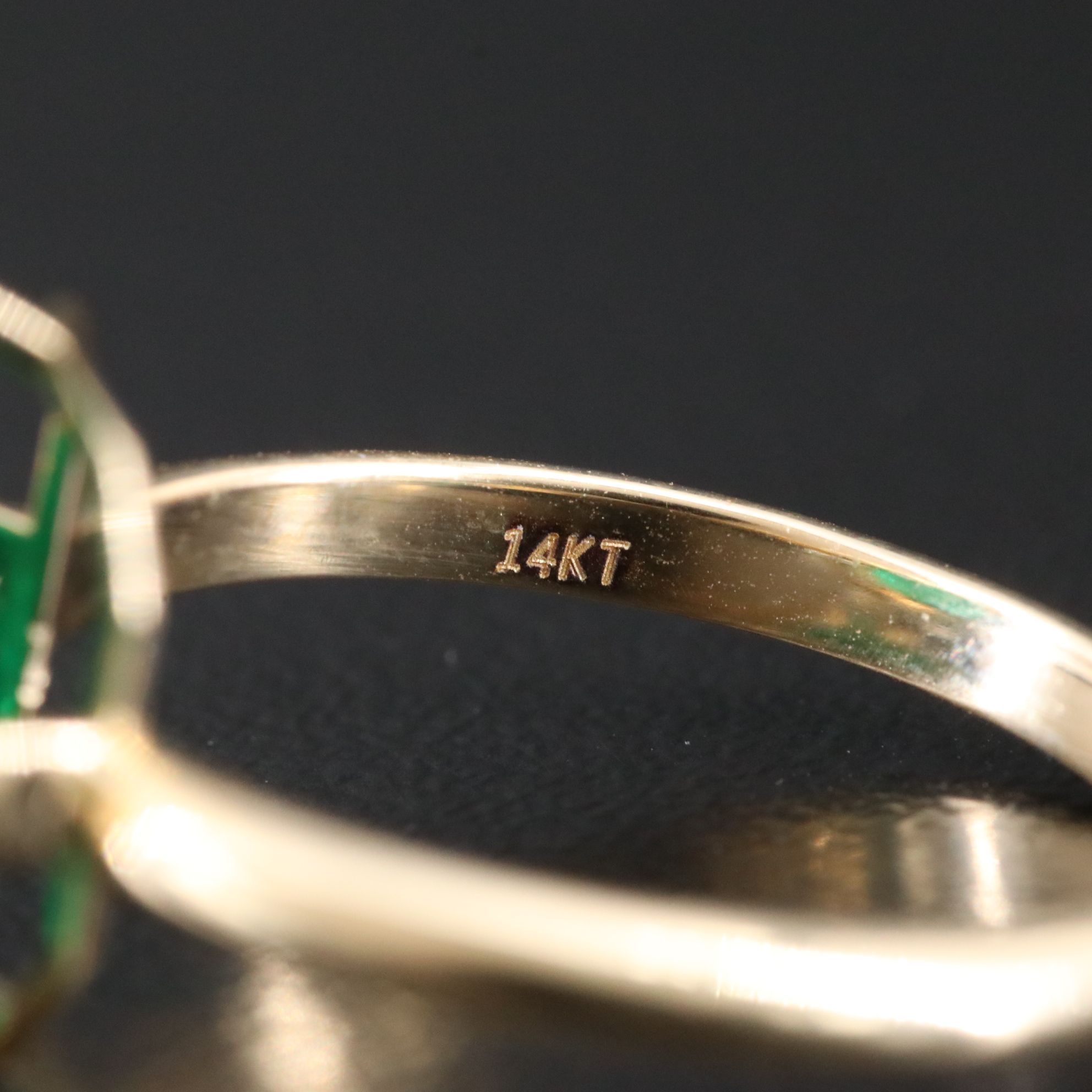 14K 5.72 CT Emerald Solitaire Ring