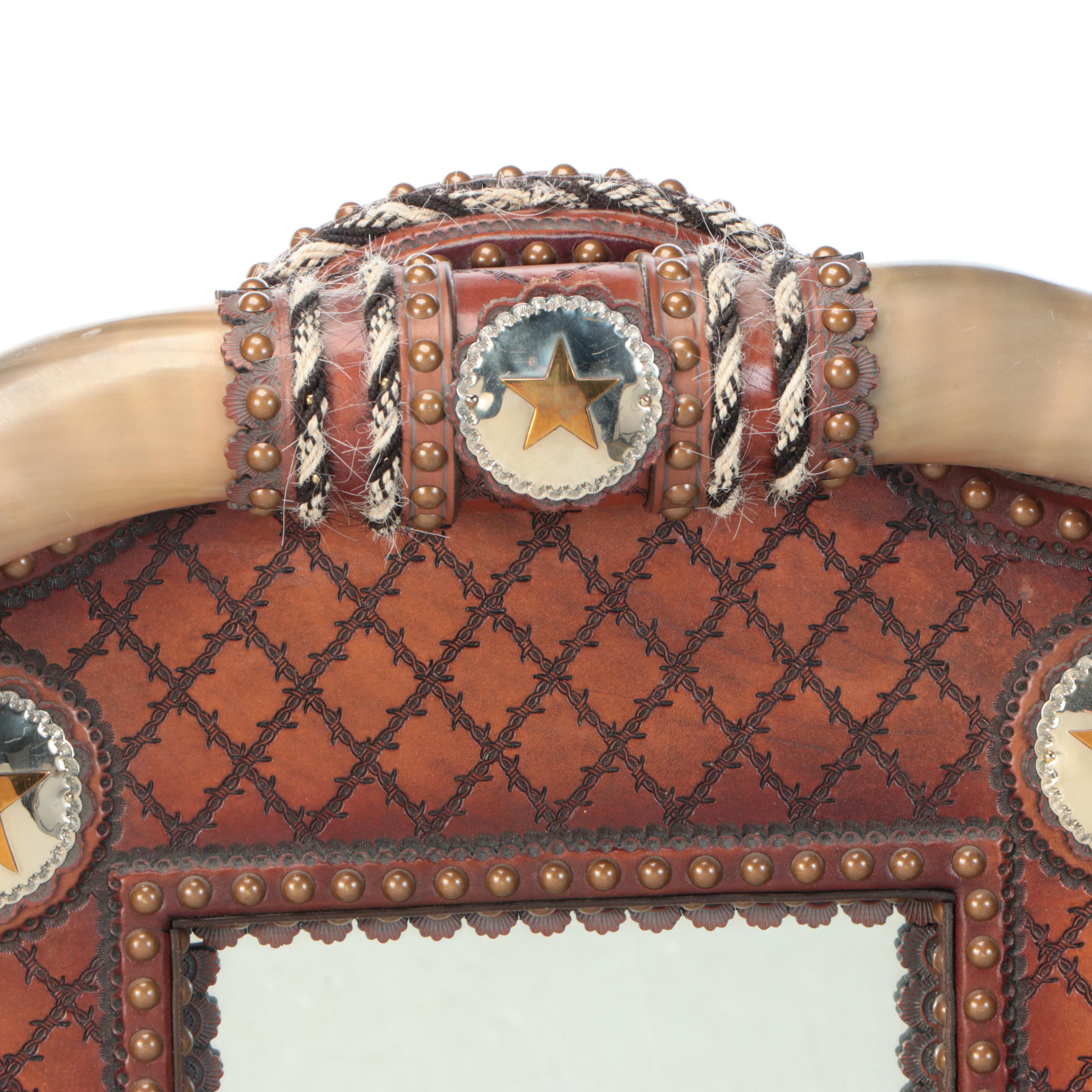 Kelly Anderson Southwestern Style Longhorn Wall Mirror