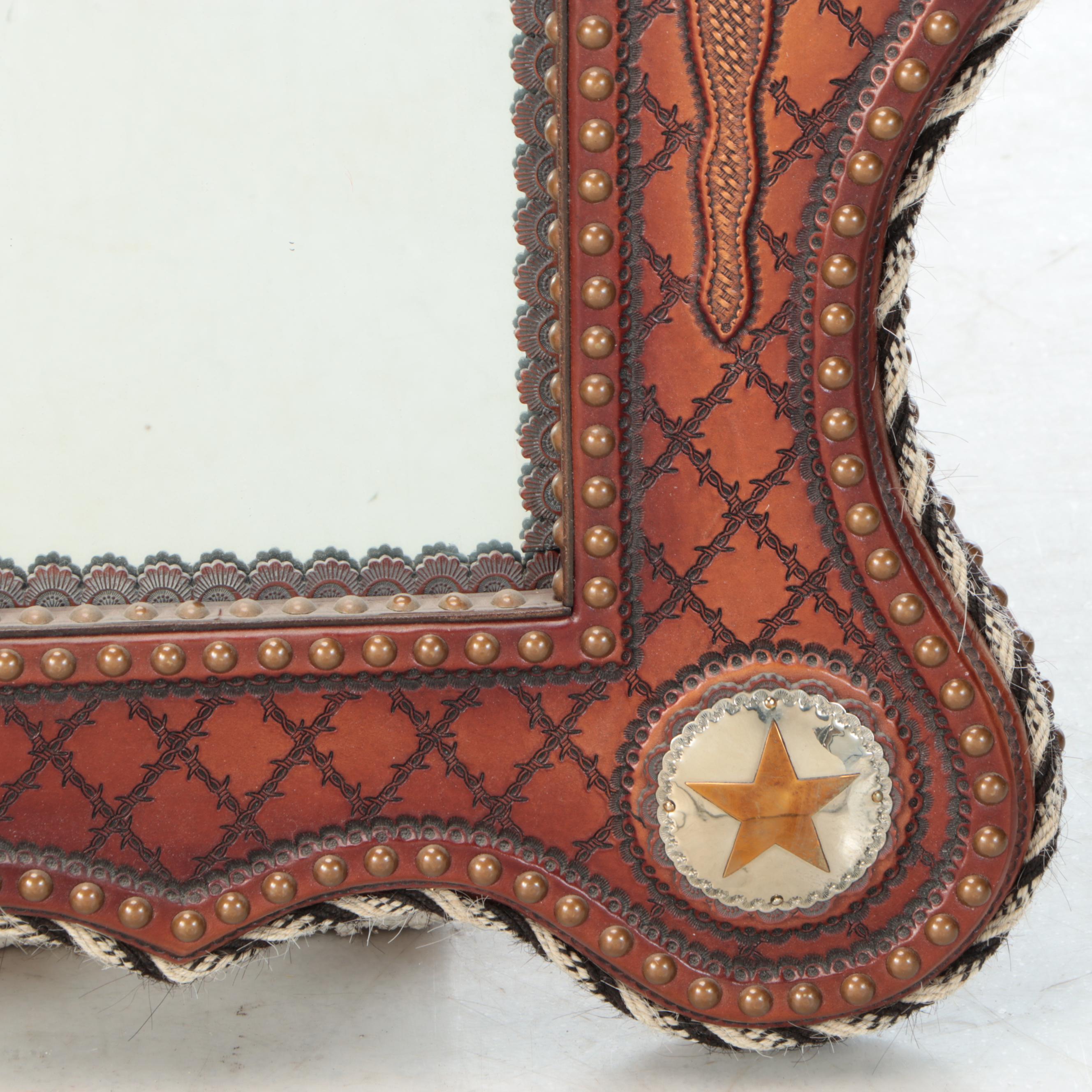 Kelly Anderson Southwestern Style Longhorn Wall Mirror