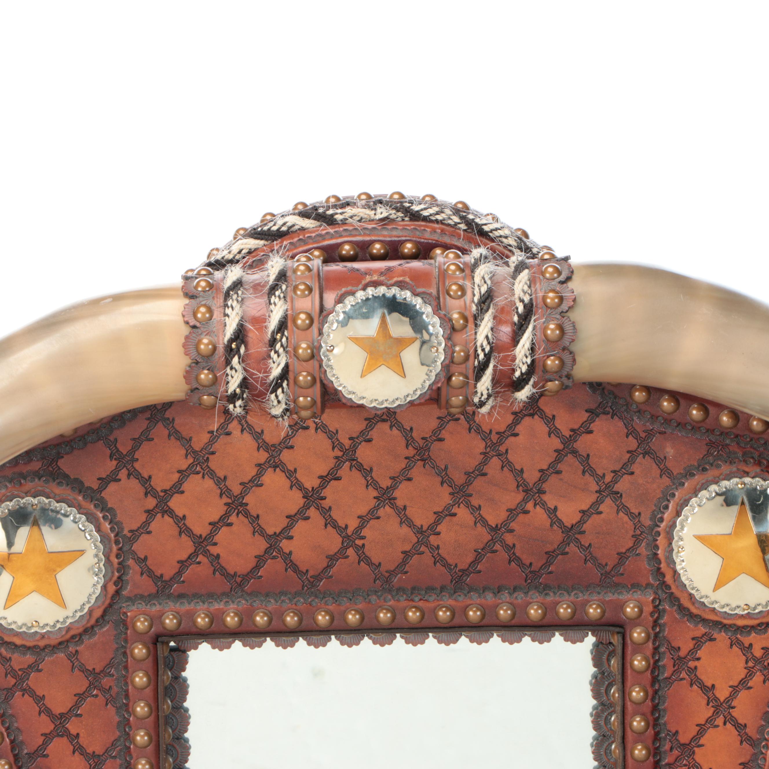 Kelly Anderson Southwestern Style Longhorn Wall Mirror