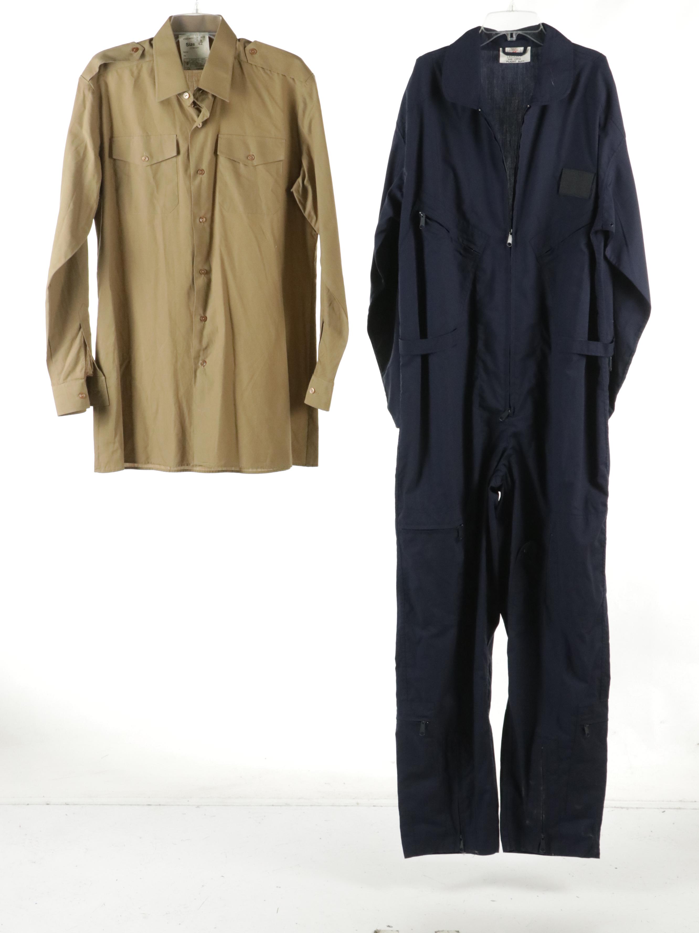 Men's Dickies and Rothco Cotton Flight Suits, Other Khaki Shirts, and More