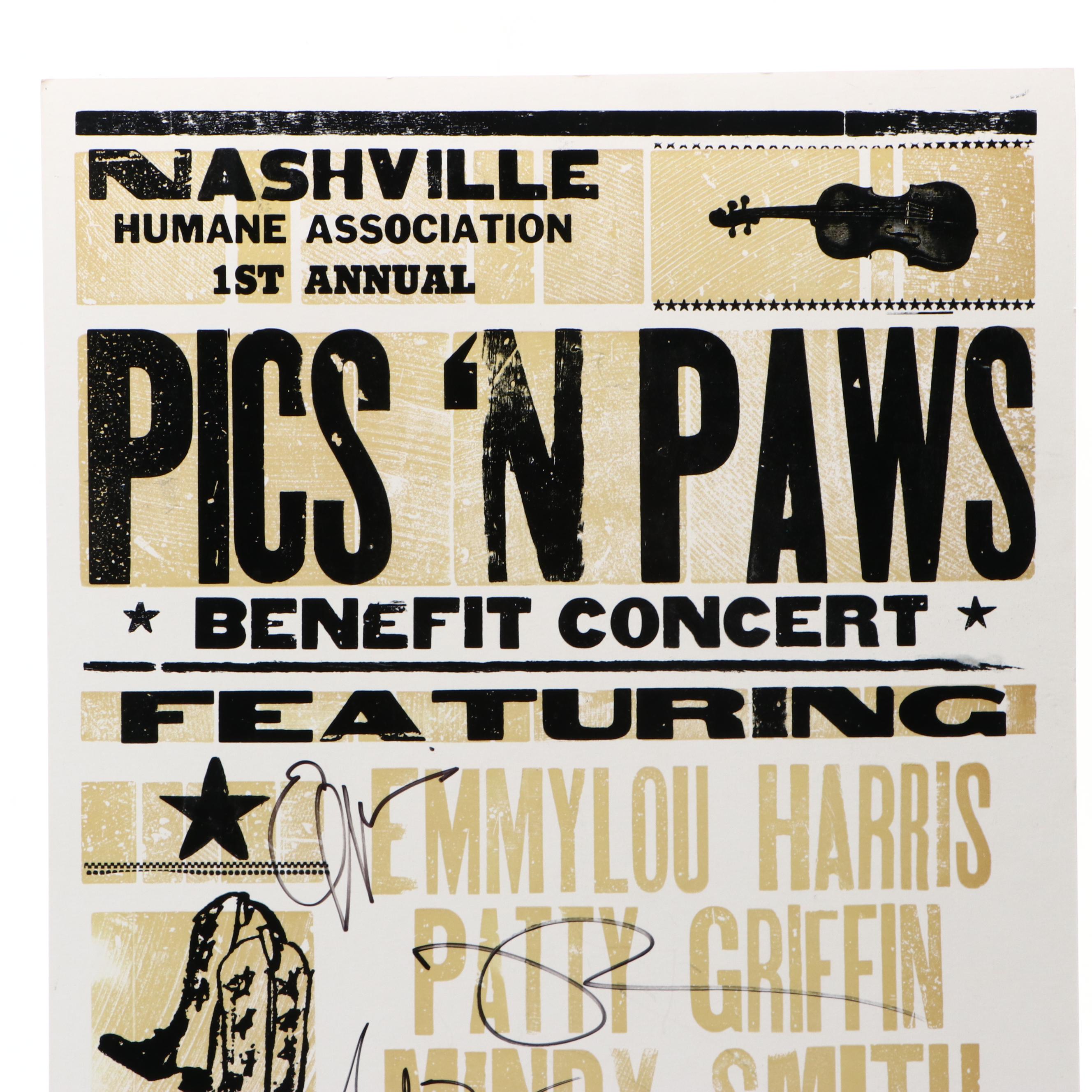 Emmylou Harris, Patty Griffin, Mindy Smith and Paula Cole Signed Poster, 2006