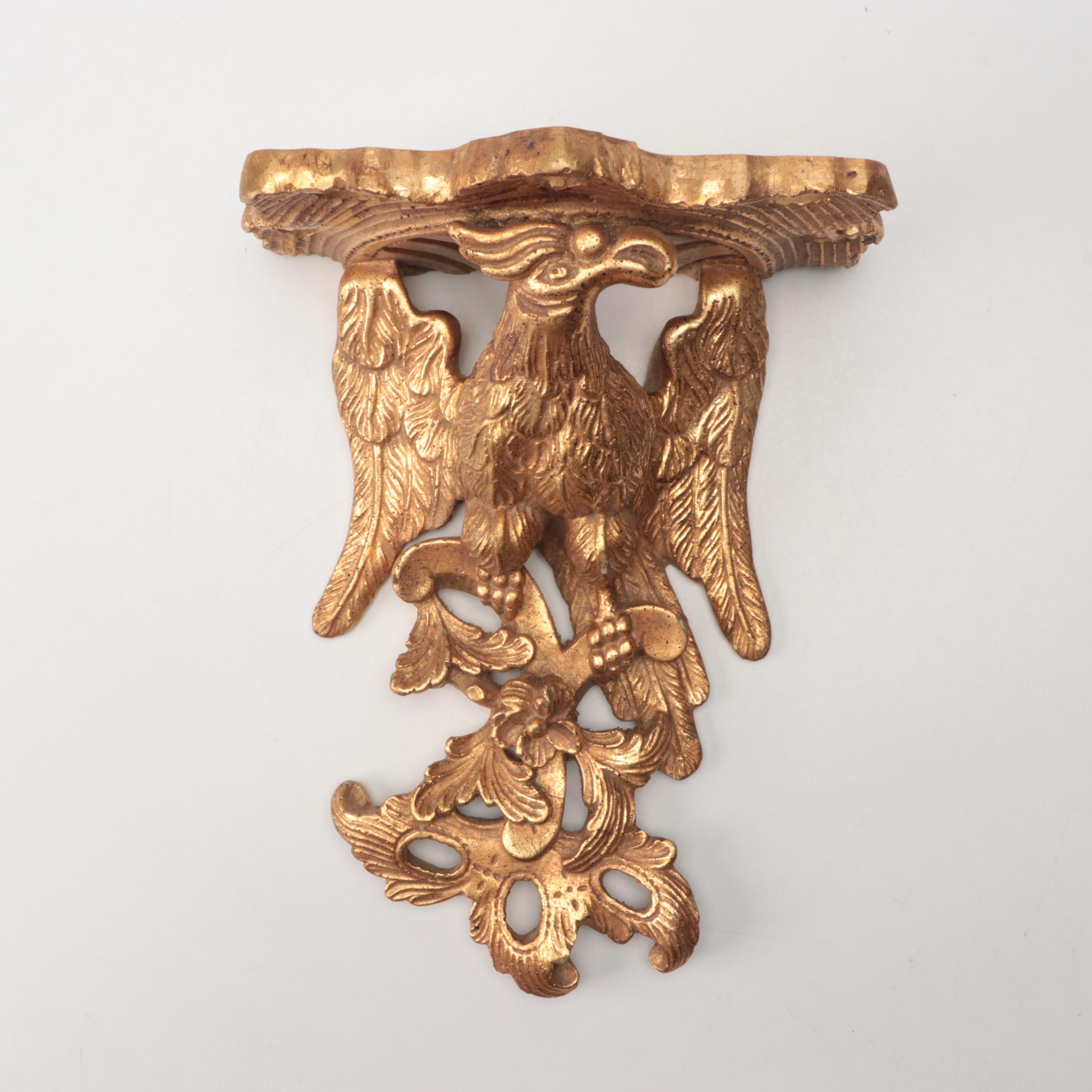 Federal Style Gold Finish Resin Wall Corbels