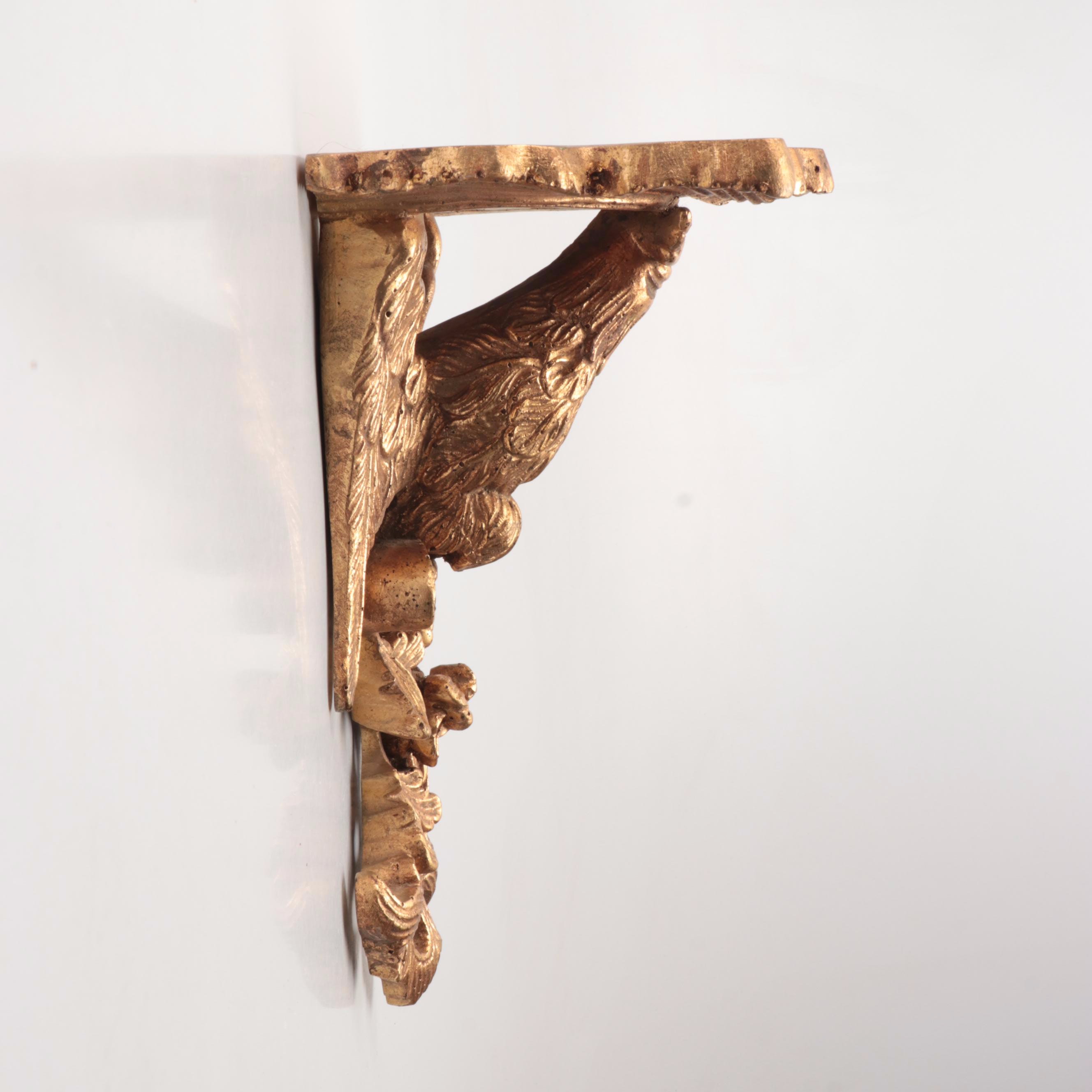 Federal Style Gold Finish Resin Wall Corbels