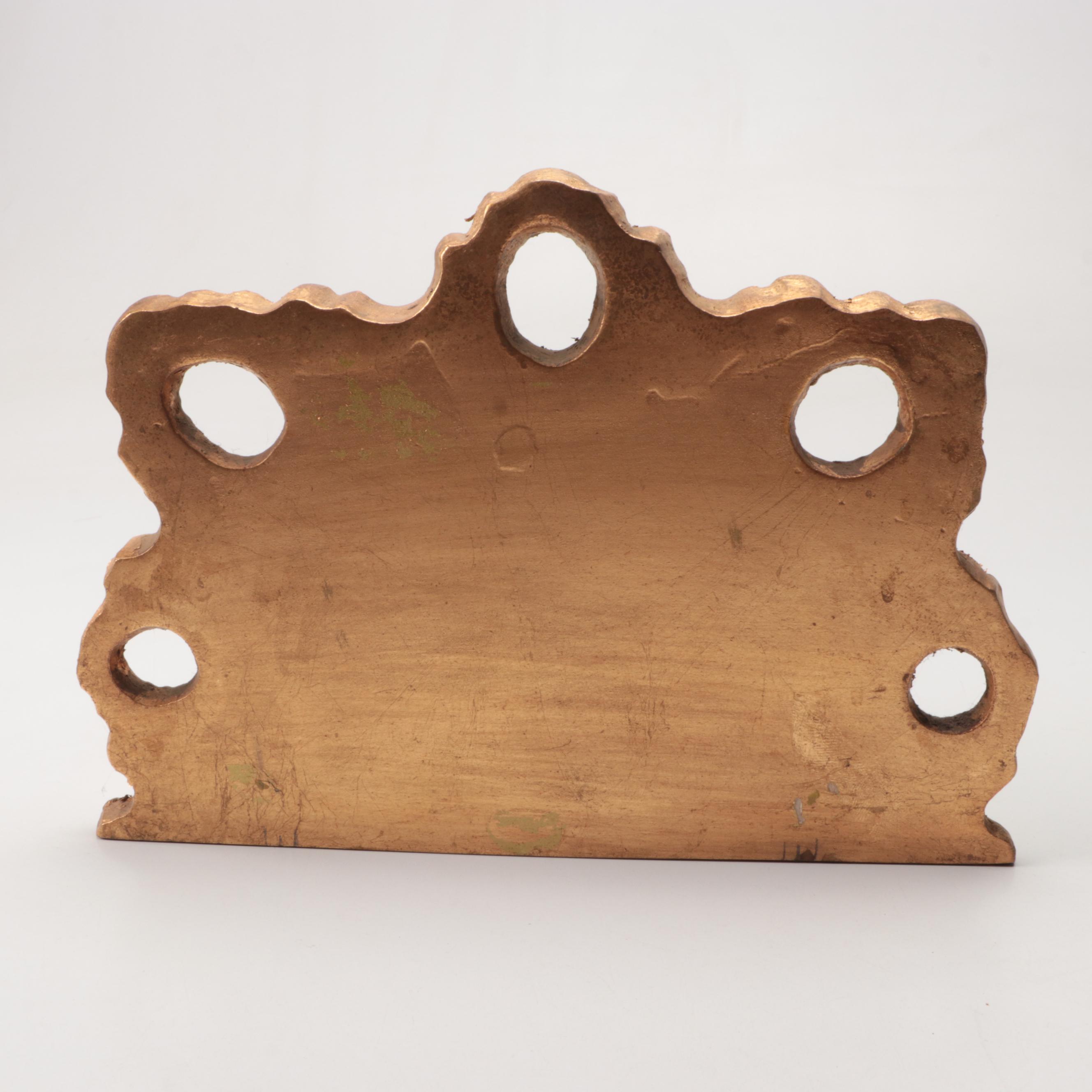 Federal Style Gold Finish Resin Wall Corbels