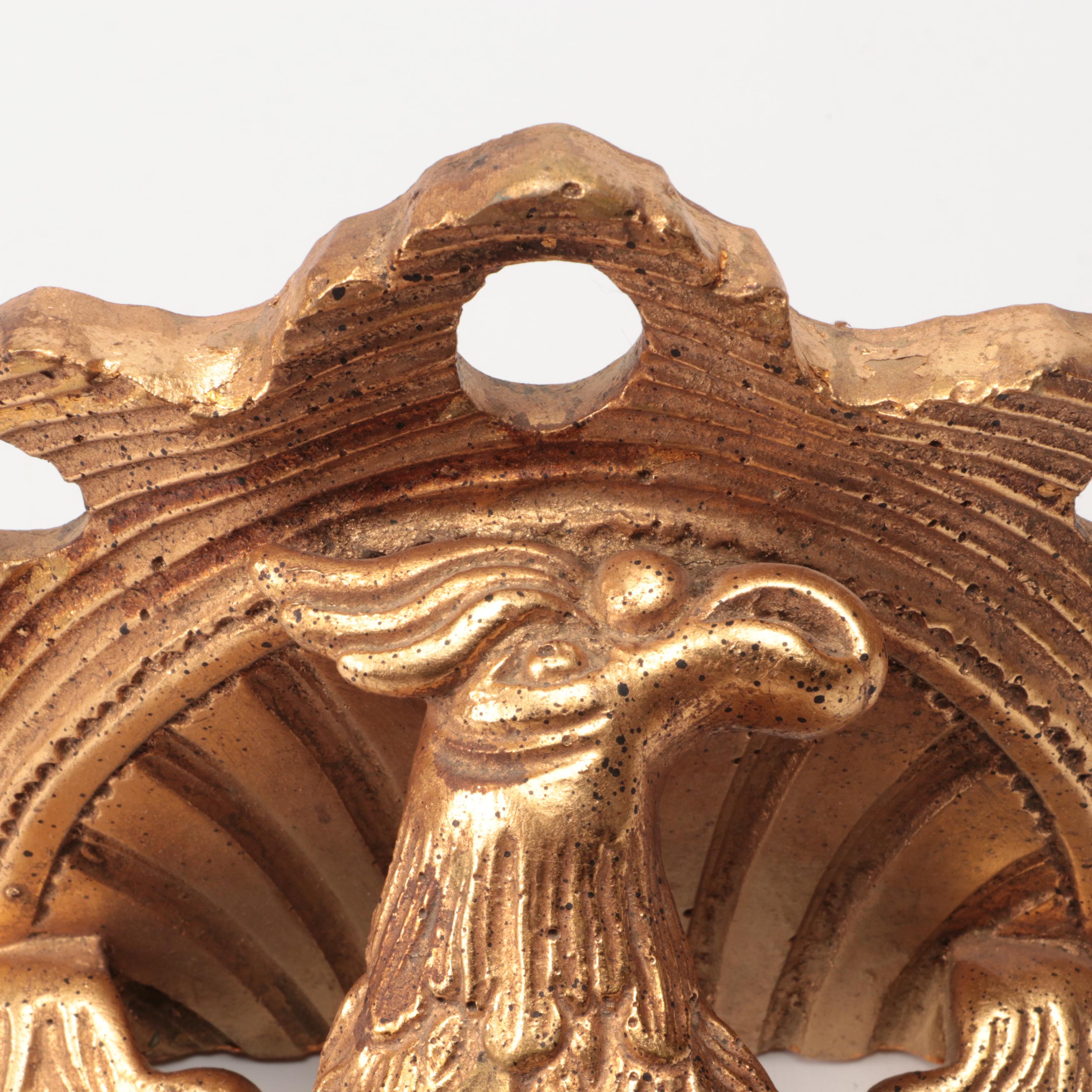Federal Style Gold Finish Resin Wall Corbels