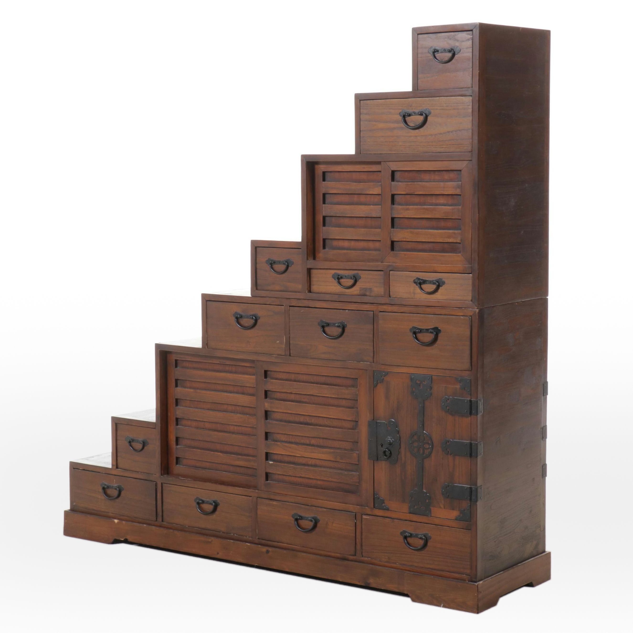 Japanese Tansu Step Cabinet, Late 20th/Early 21st Century