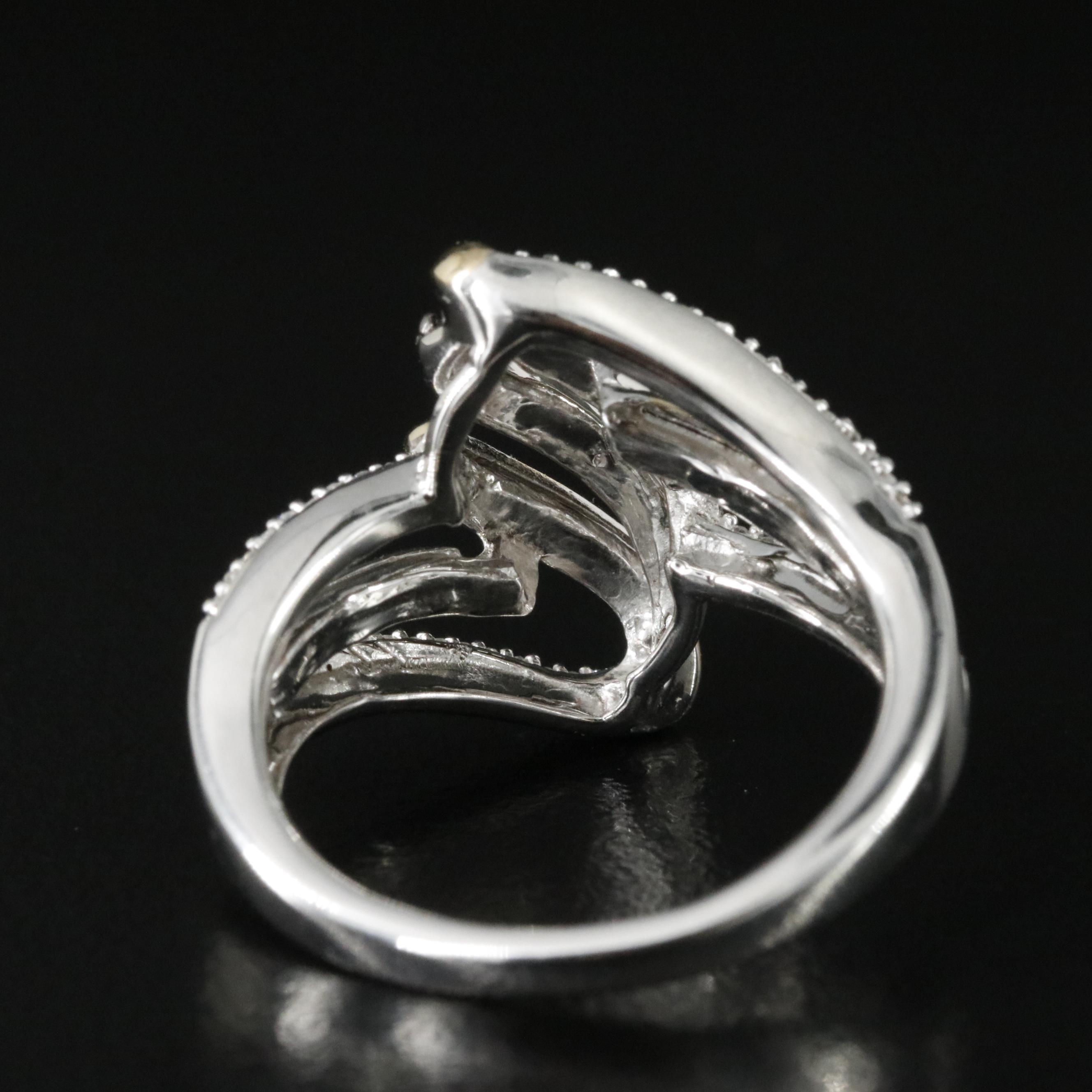 Sterling Diamond Ring with 10K Accent