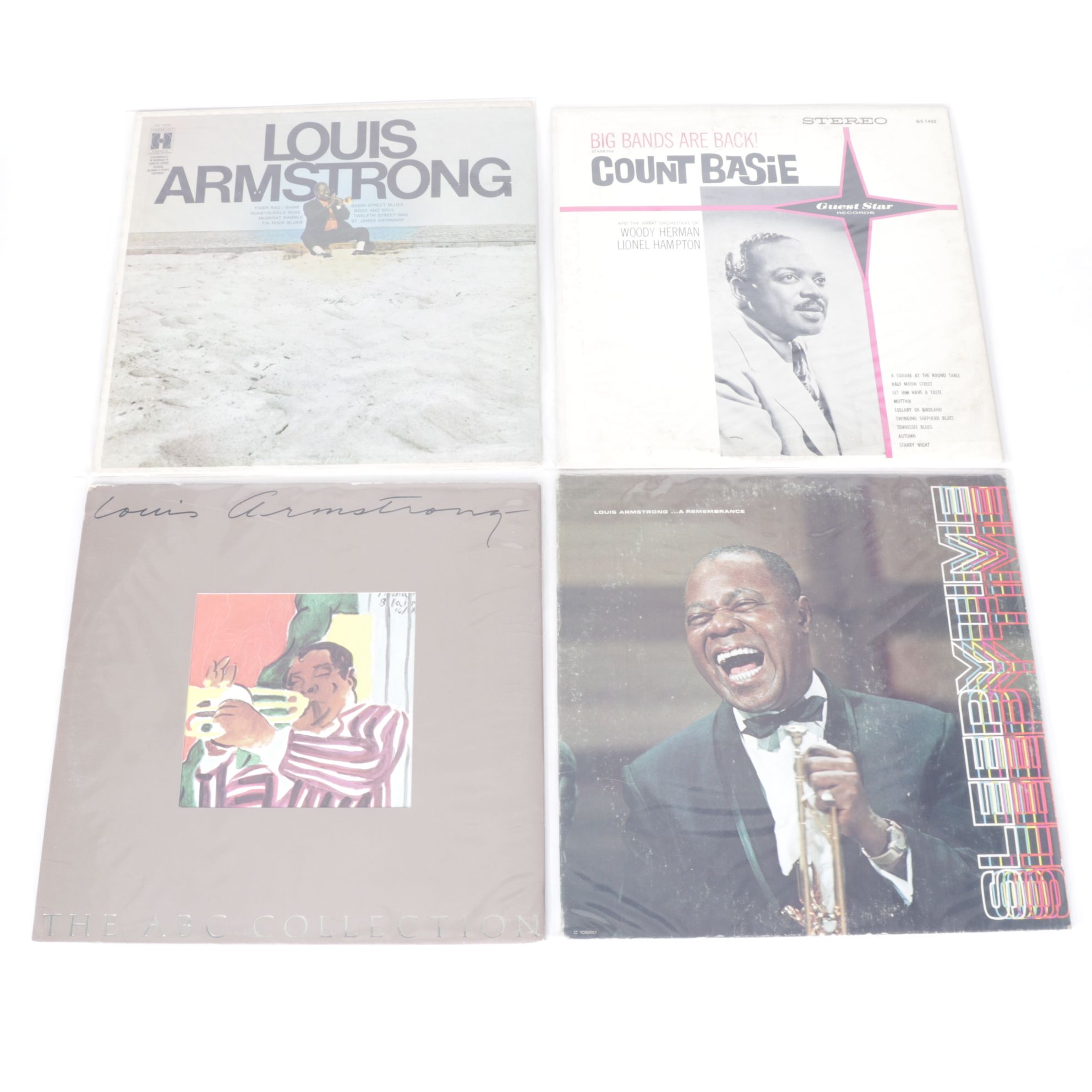Count Basie, Louis Armstrong & Duke Ellington Vinyl Record Albums
