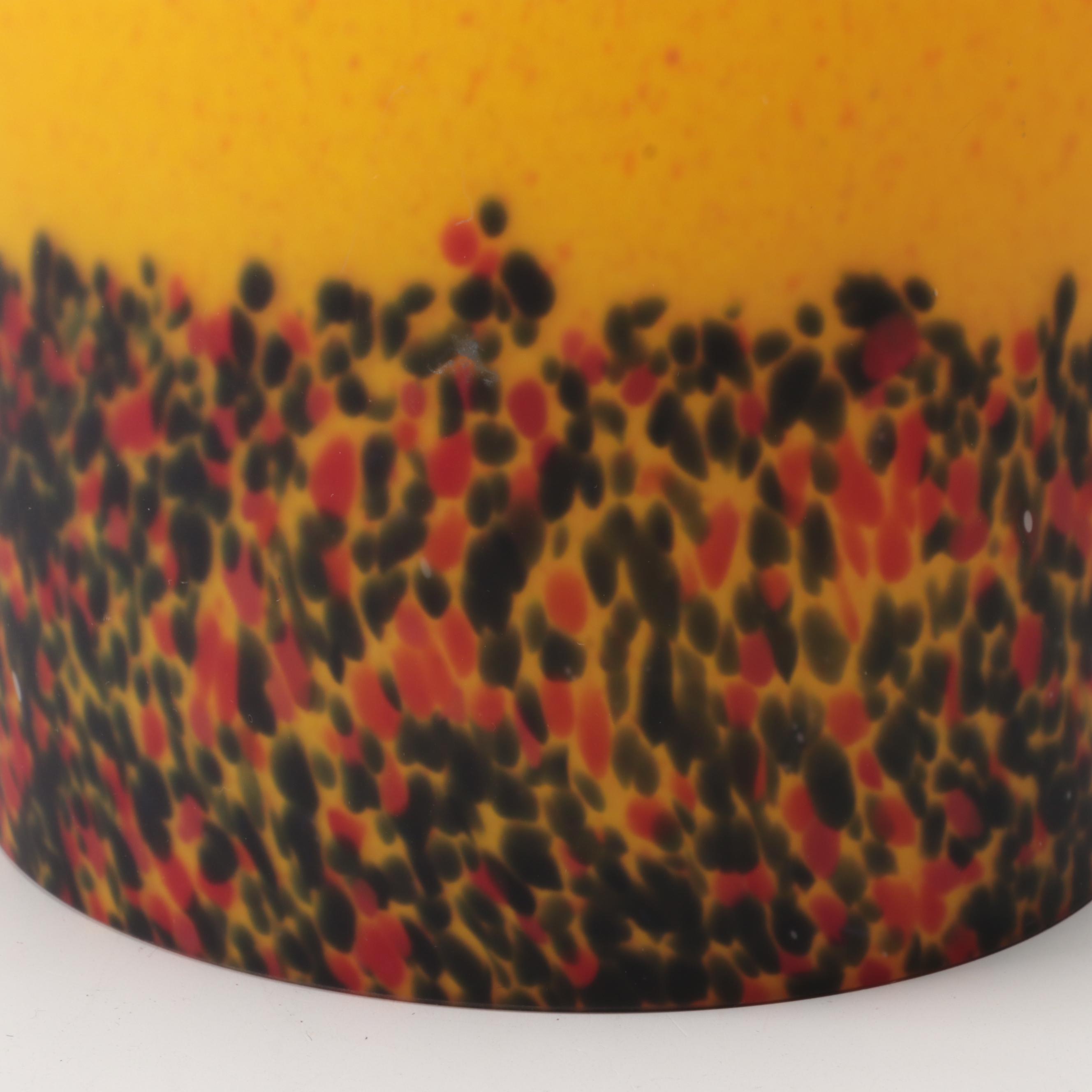 Mold-Blown Yellow and Confetti Satin Glass Pendant Shade