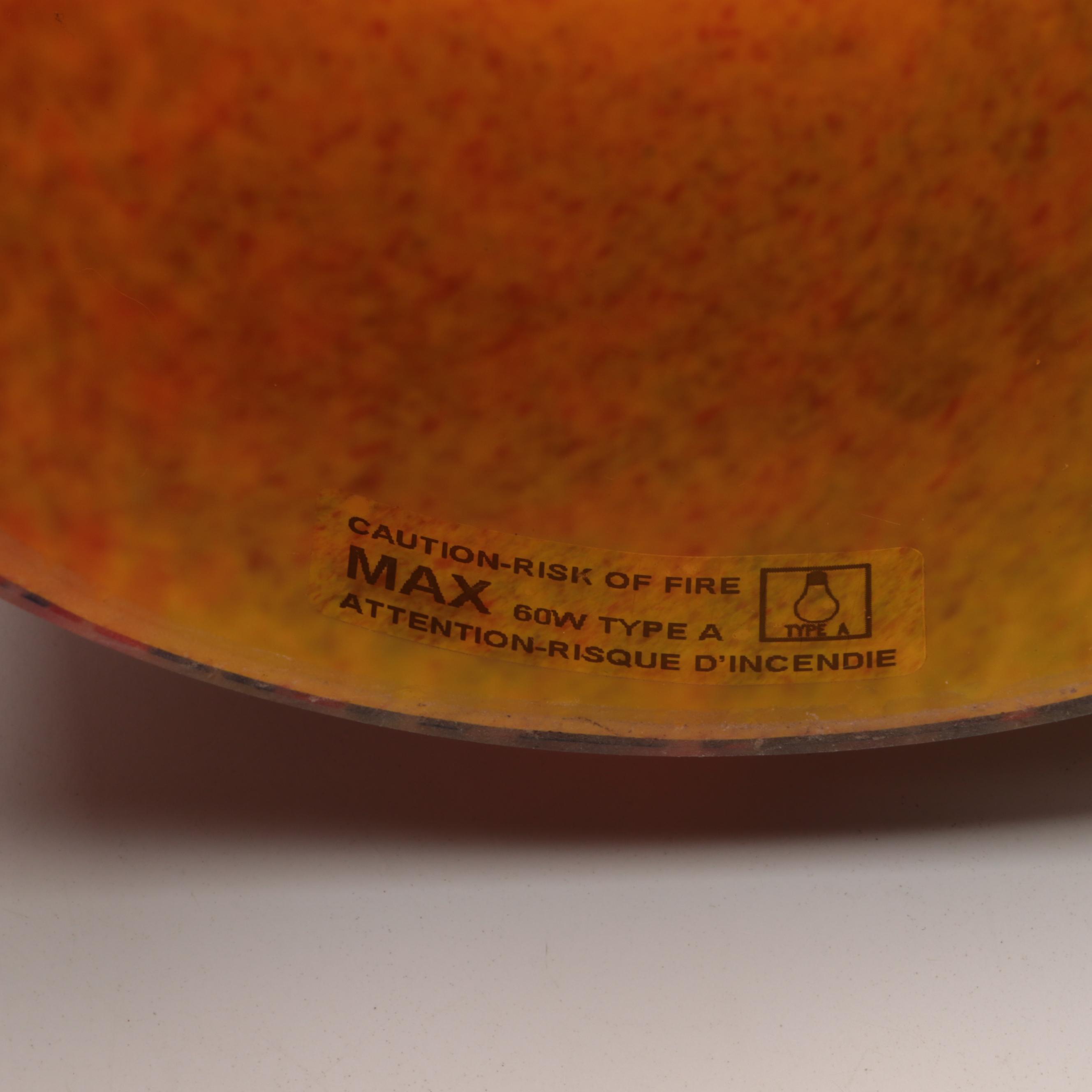 Mold-Blown Yellow and Confetti Satin Glass Pendant Shade