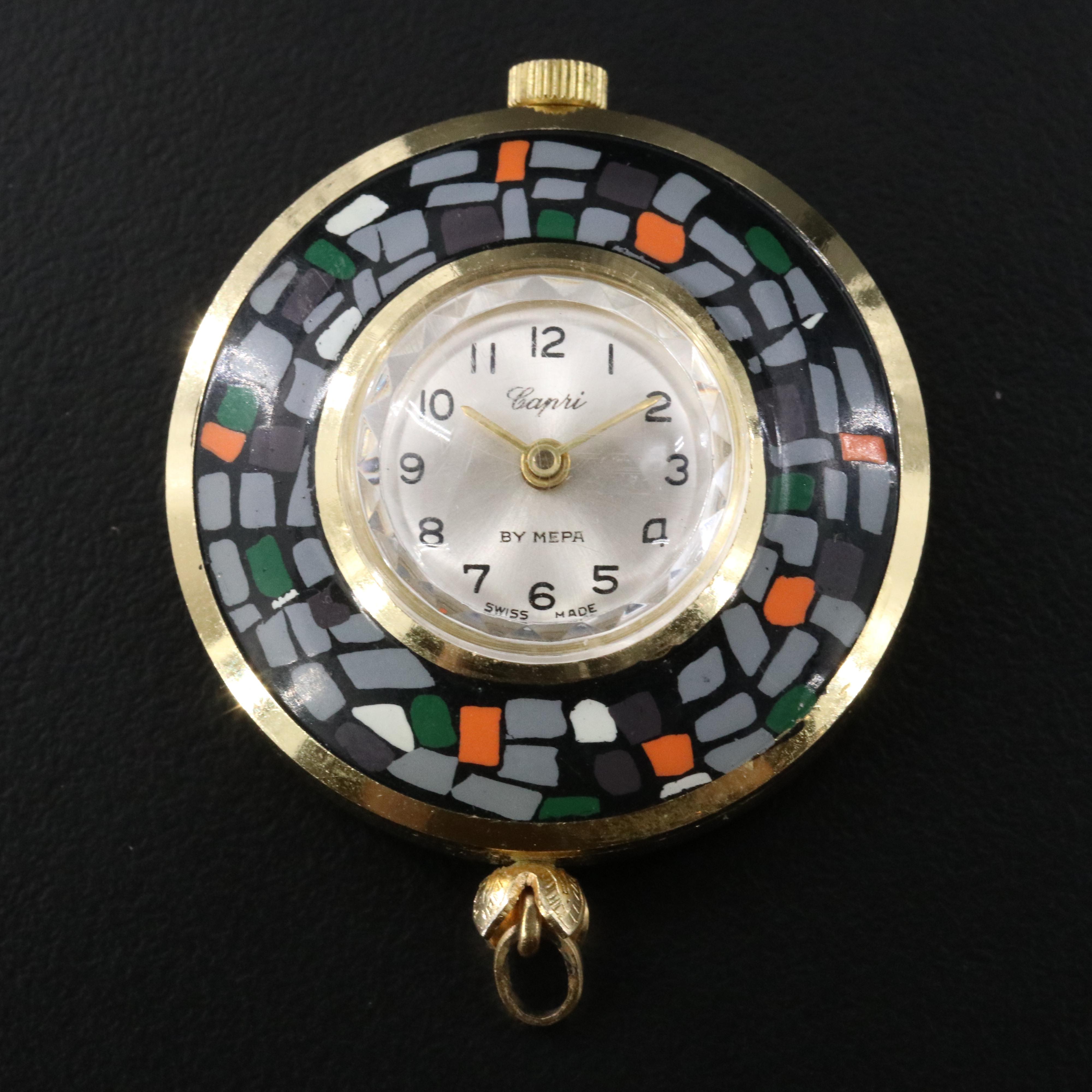 Capri By Mepa Swiss Pendant Watch