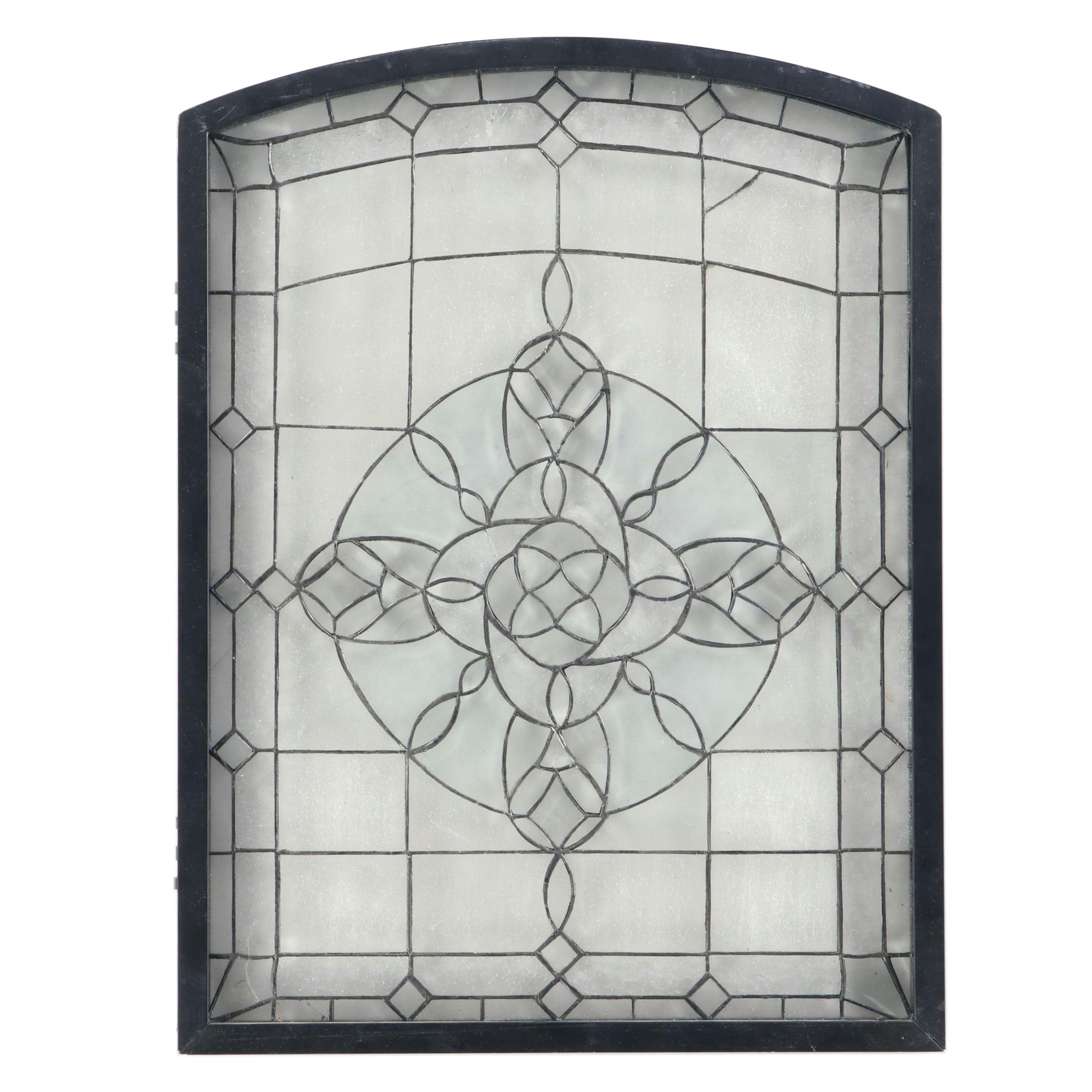 Victorian Style Medallion Floral Stained Glass Window