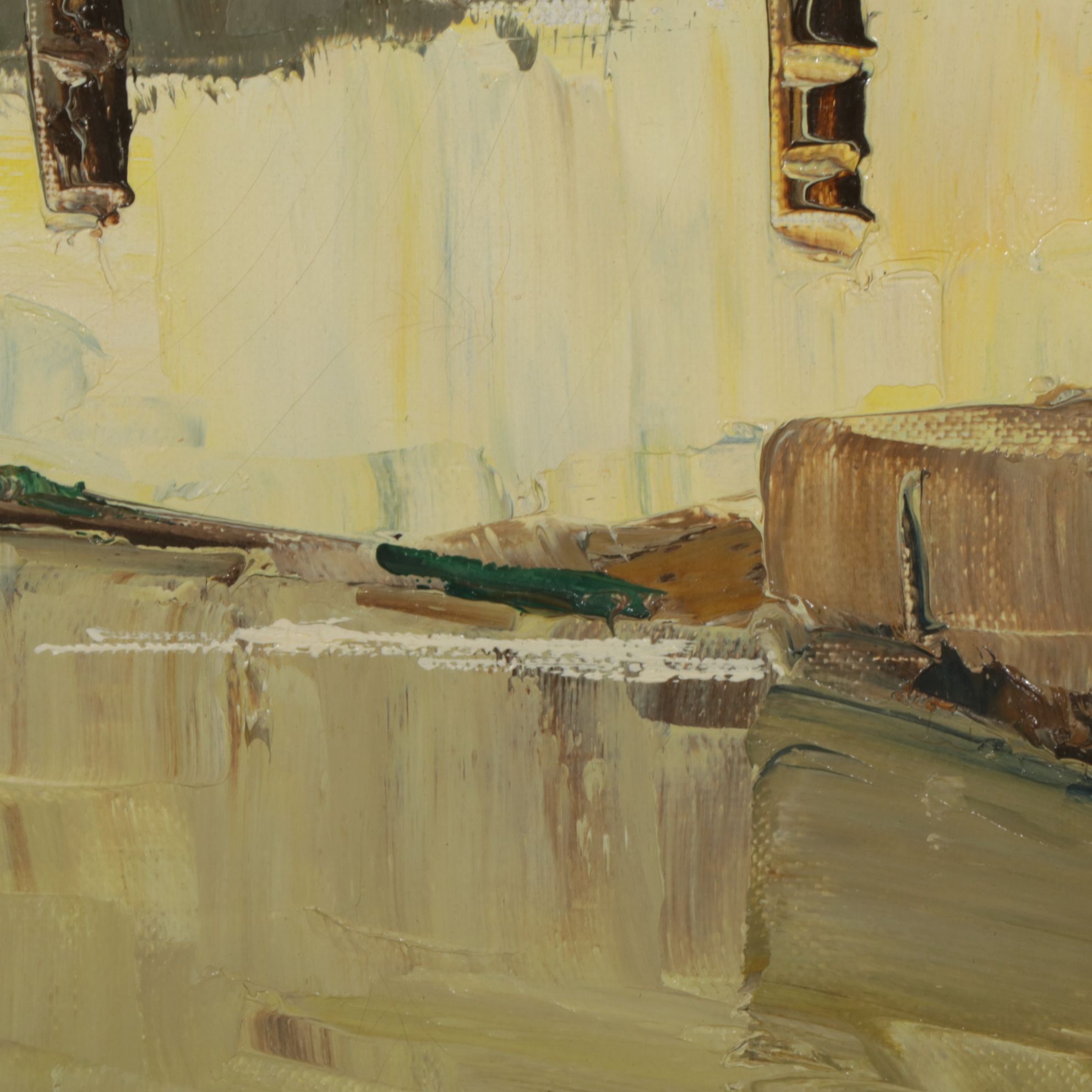 Bernard Laarhoven Oil Painting "Moret, France", Late 20th Century