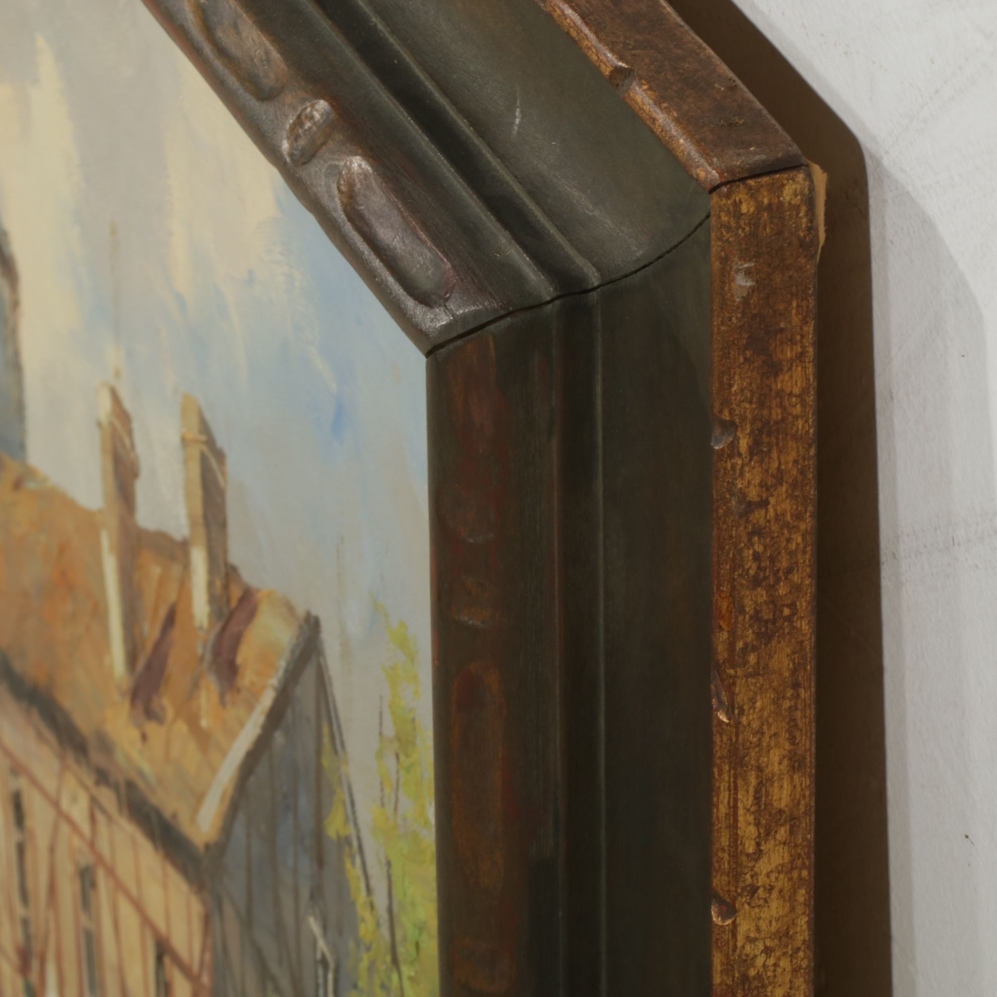 Bernard Laarhoven Oil Painting "Moret, France", Late 20th Century