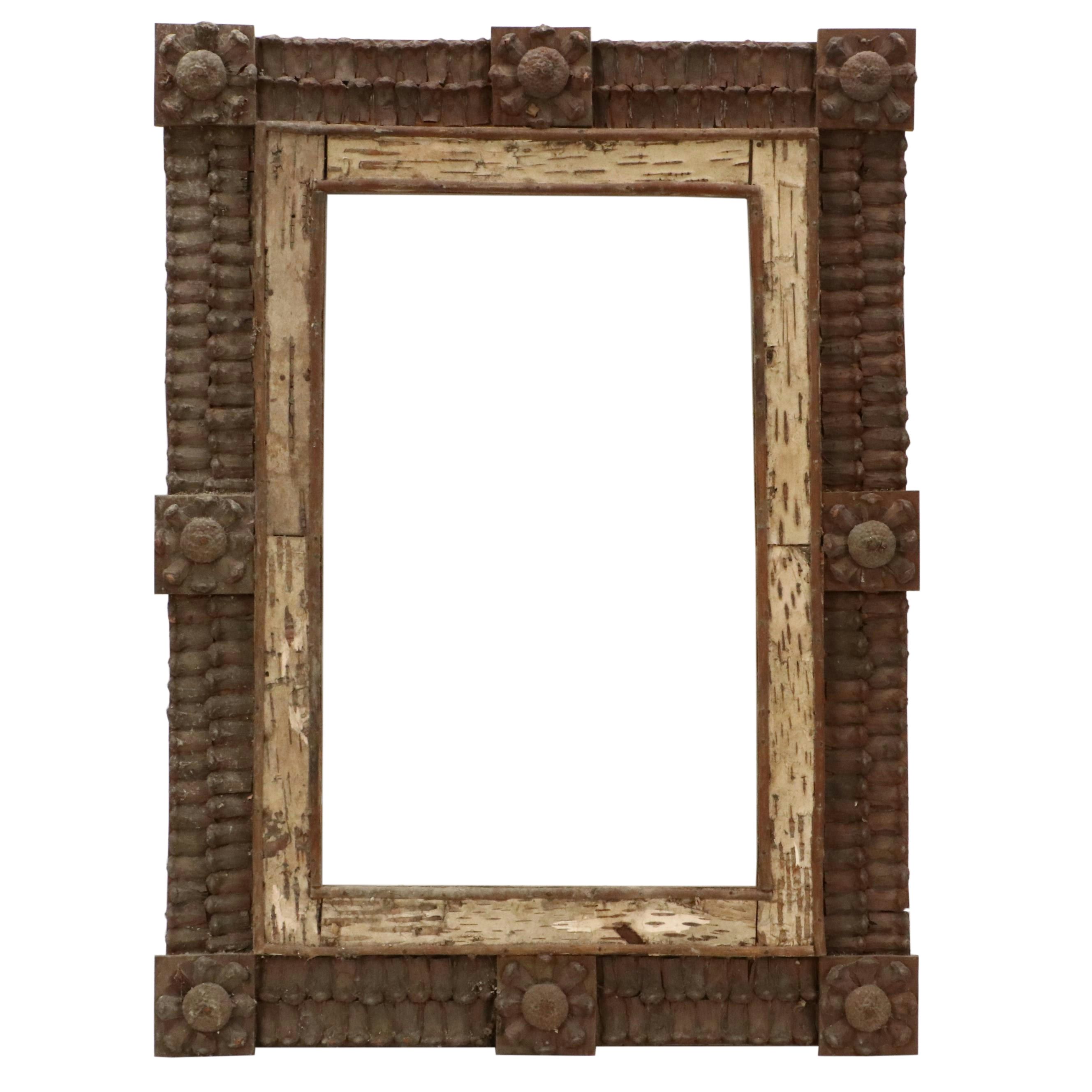 Robert Beaven Handmade Folk Art Found Organic Materials Frame, 20th Century