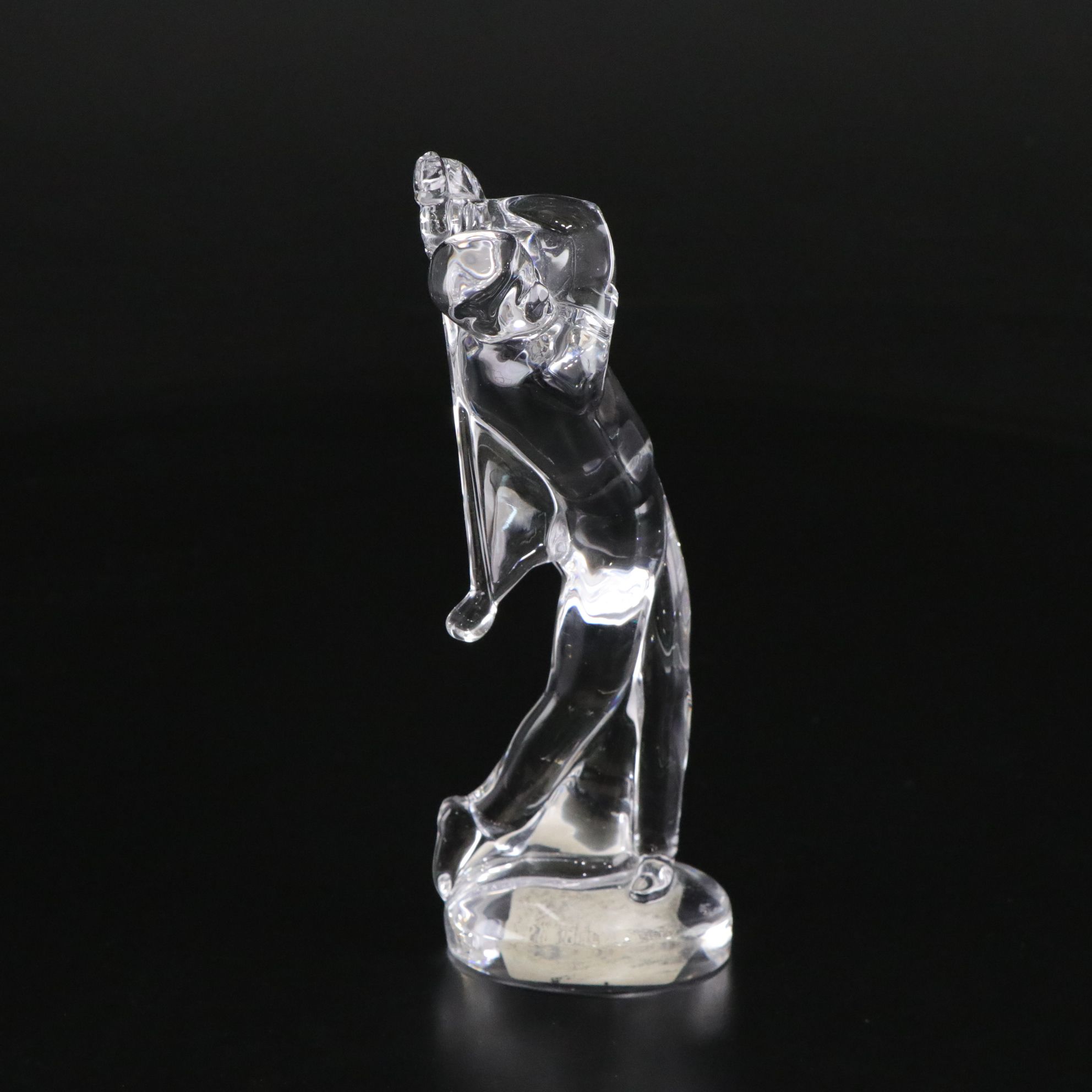 Baccarat Crystal Golf Figurine with Val St. Lambert Madonna and Child Figurine
