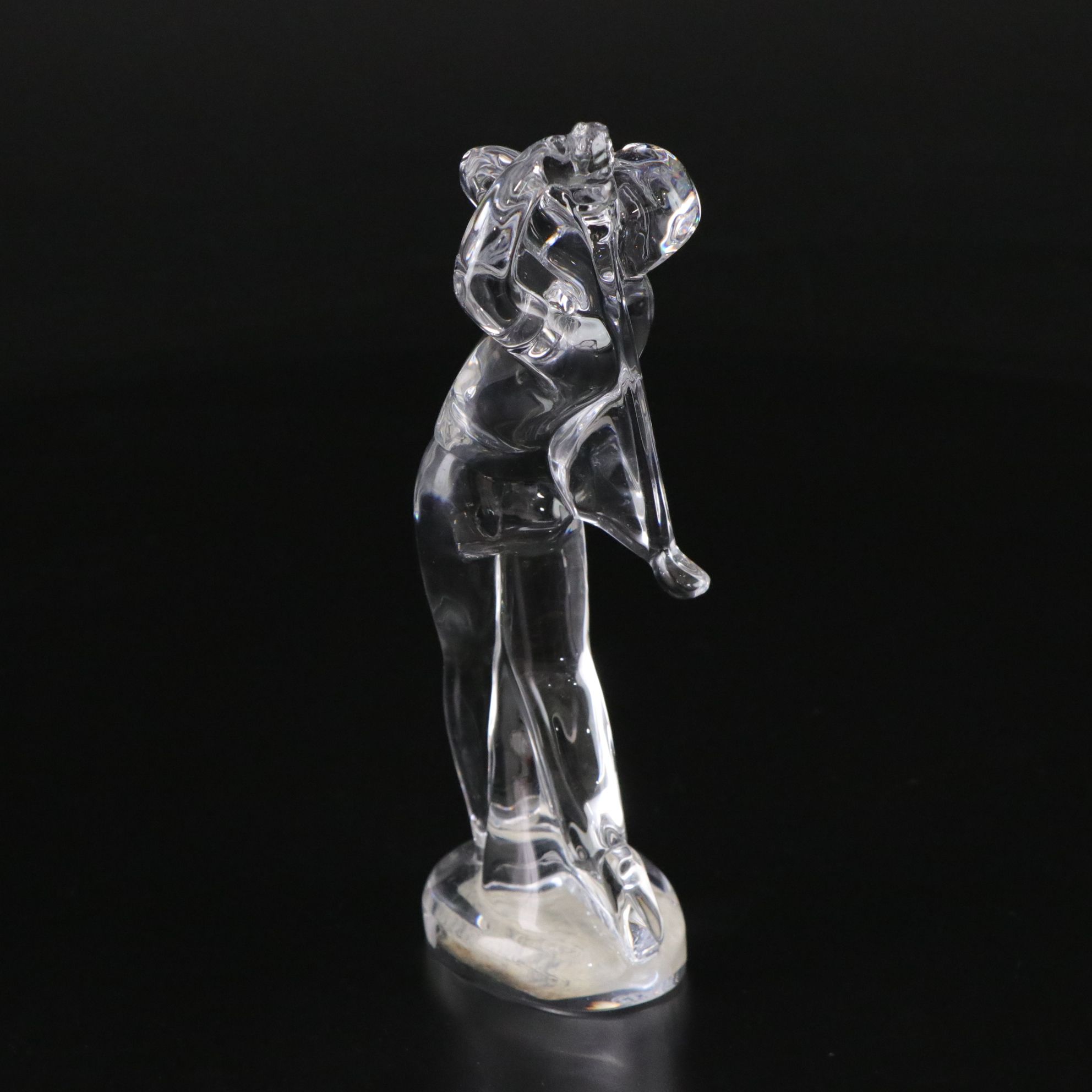 Baccarat Crystal Golf Figurine with Val St. Lambert Madonna and Child Figurine