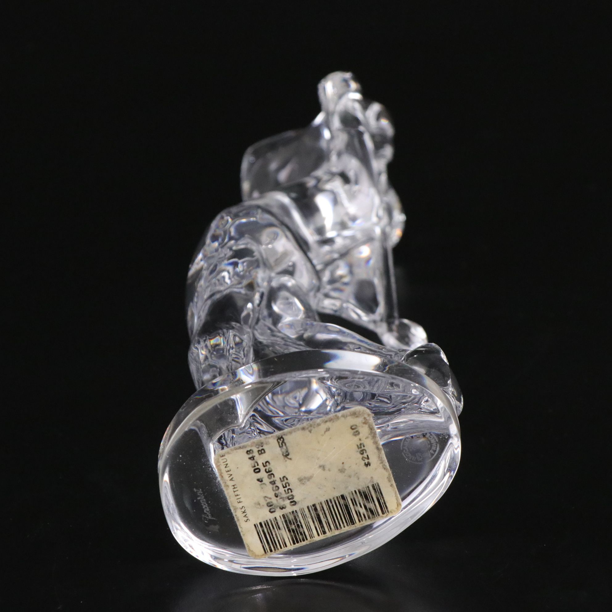 Baccarat Crystal Golf Figurine with Val St. Lambert Madonna and Child Figurine