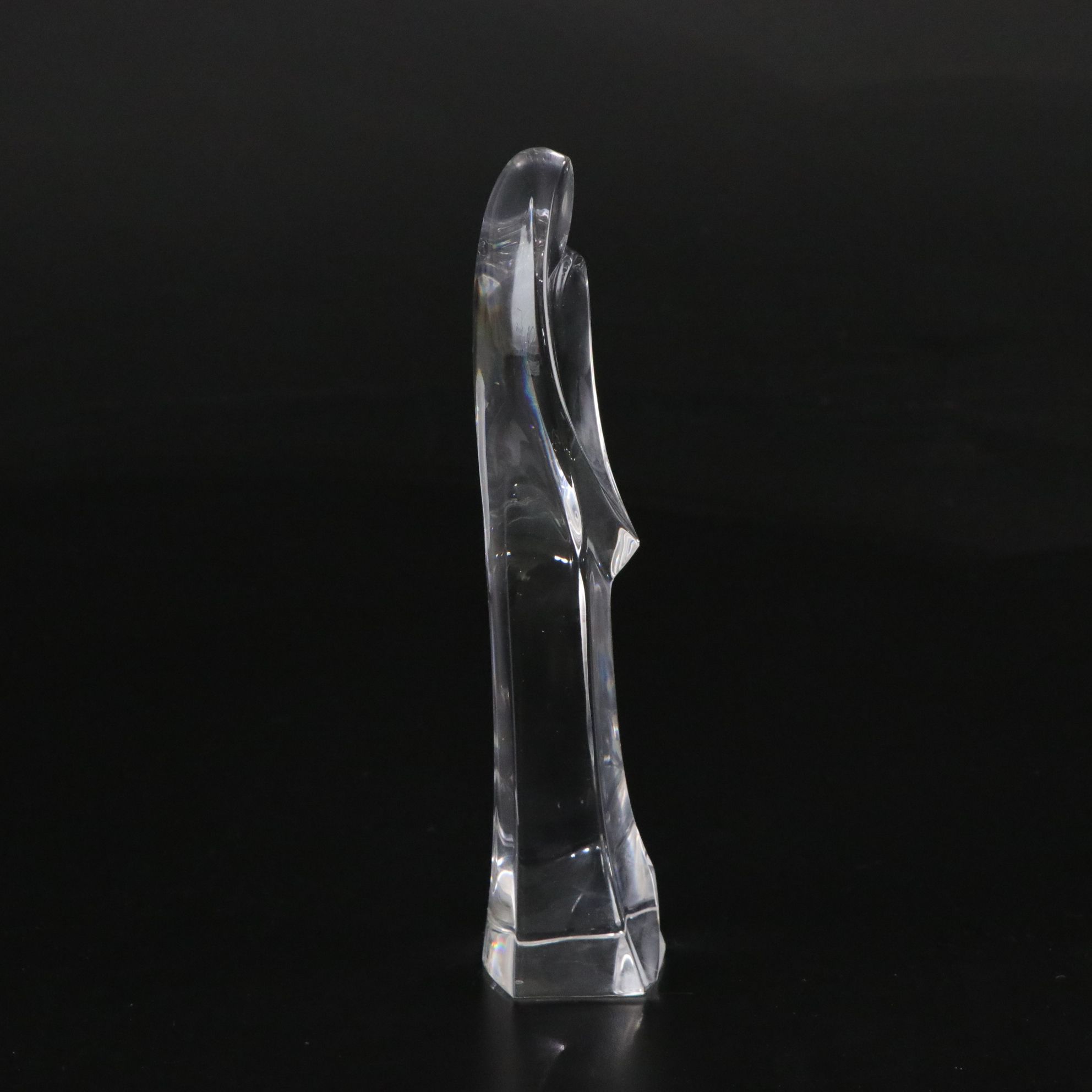 Baccarat Crystal Golf Figurine with Val St. Lambert Madonna and Child Figurine