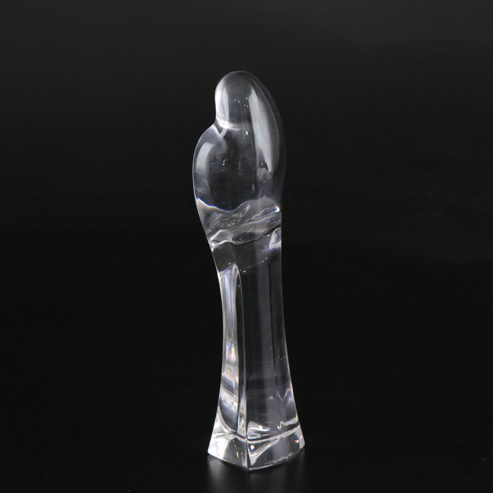 Baccarat Crystal Golf Figurine with Val St. Lambert Madonna and Child Figurine