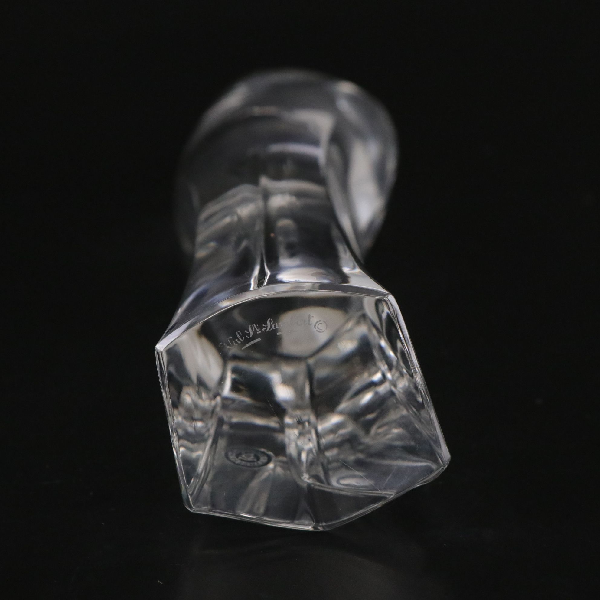 Baccarat Crystal Golf Figurine with Val St. Lambert Madonna and Child Figurine