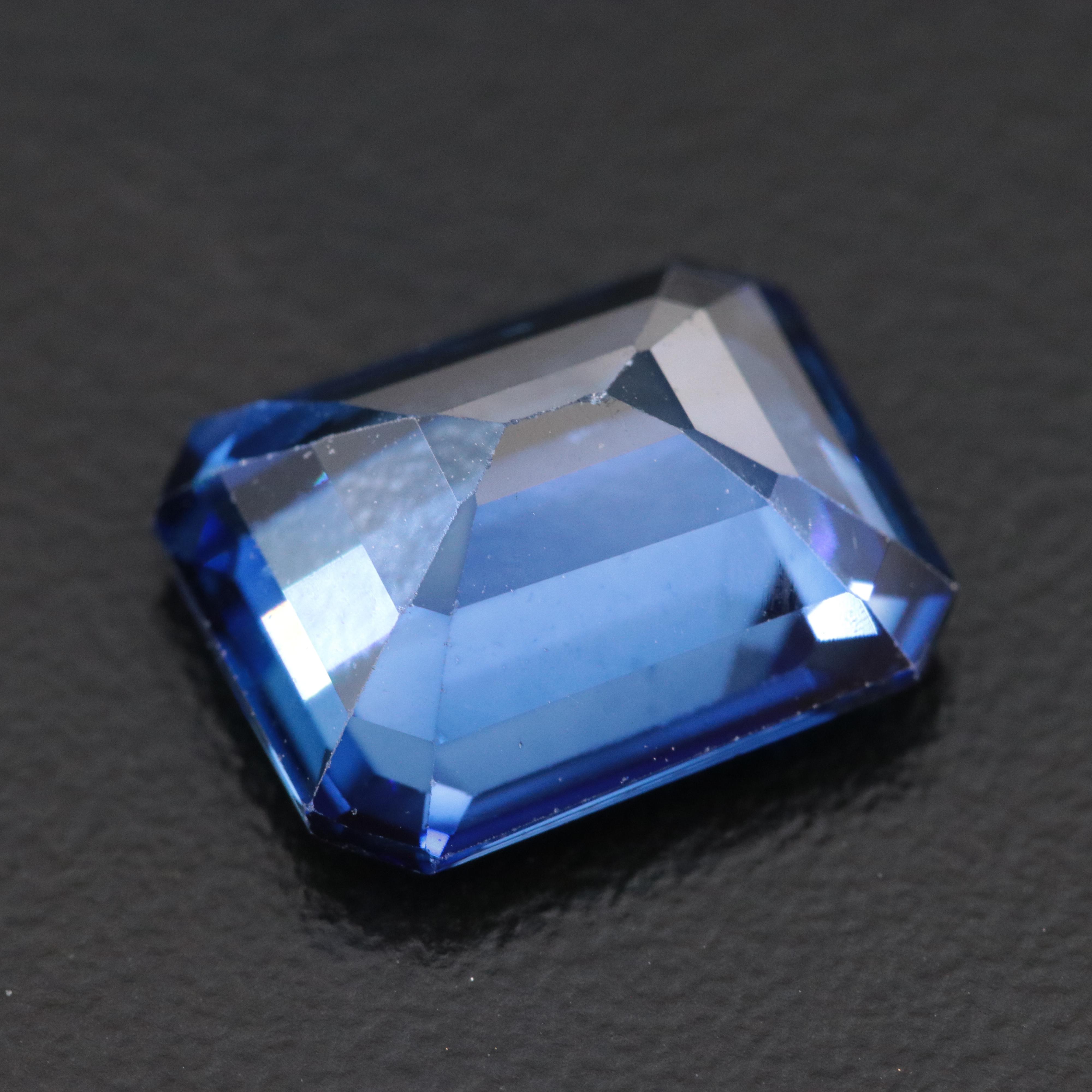 Loose 6.98 CT Lab Grown Sapphire