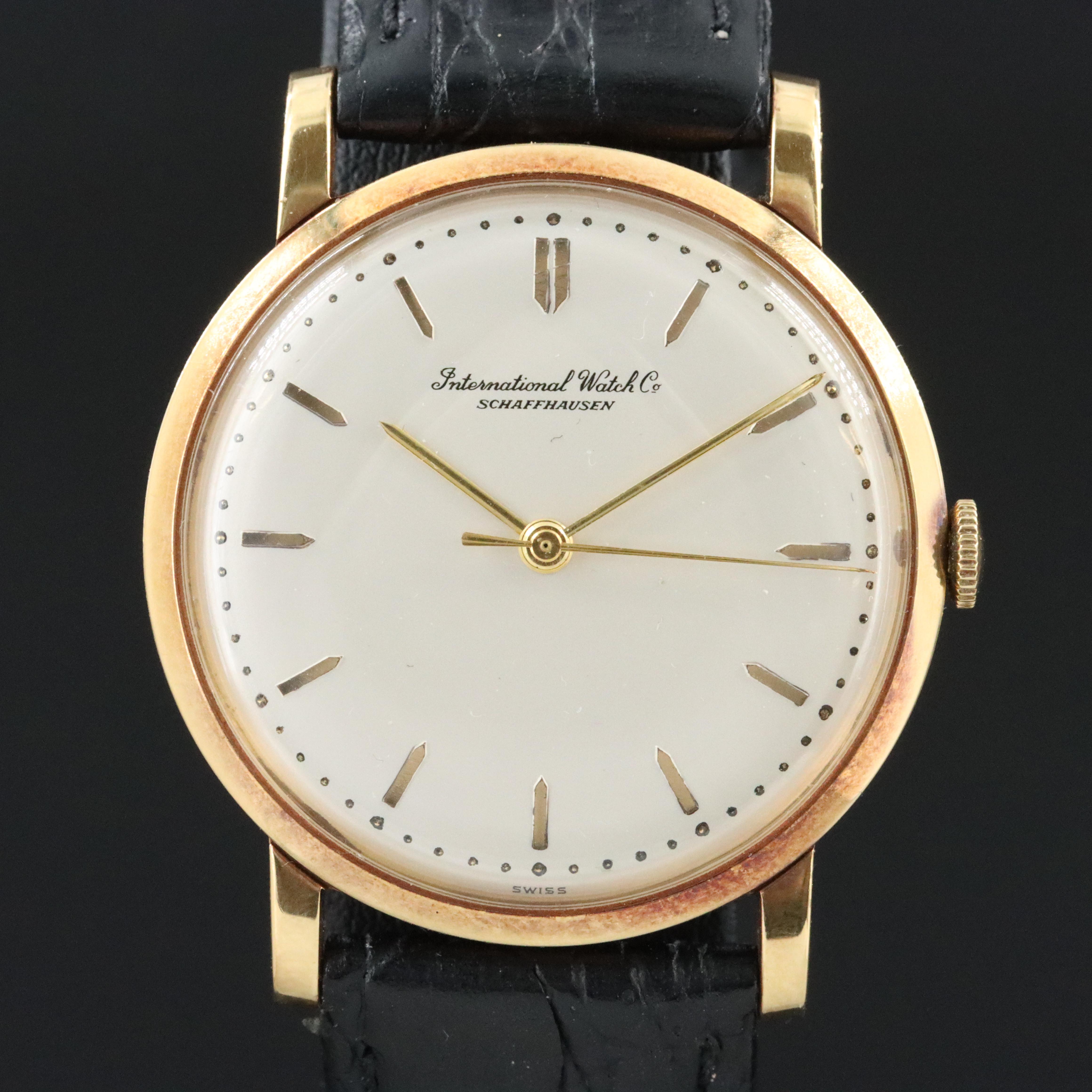 Vintage 18K I.W.C. International Watch Co. Stem Wind Watch