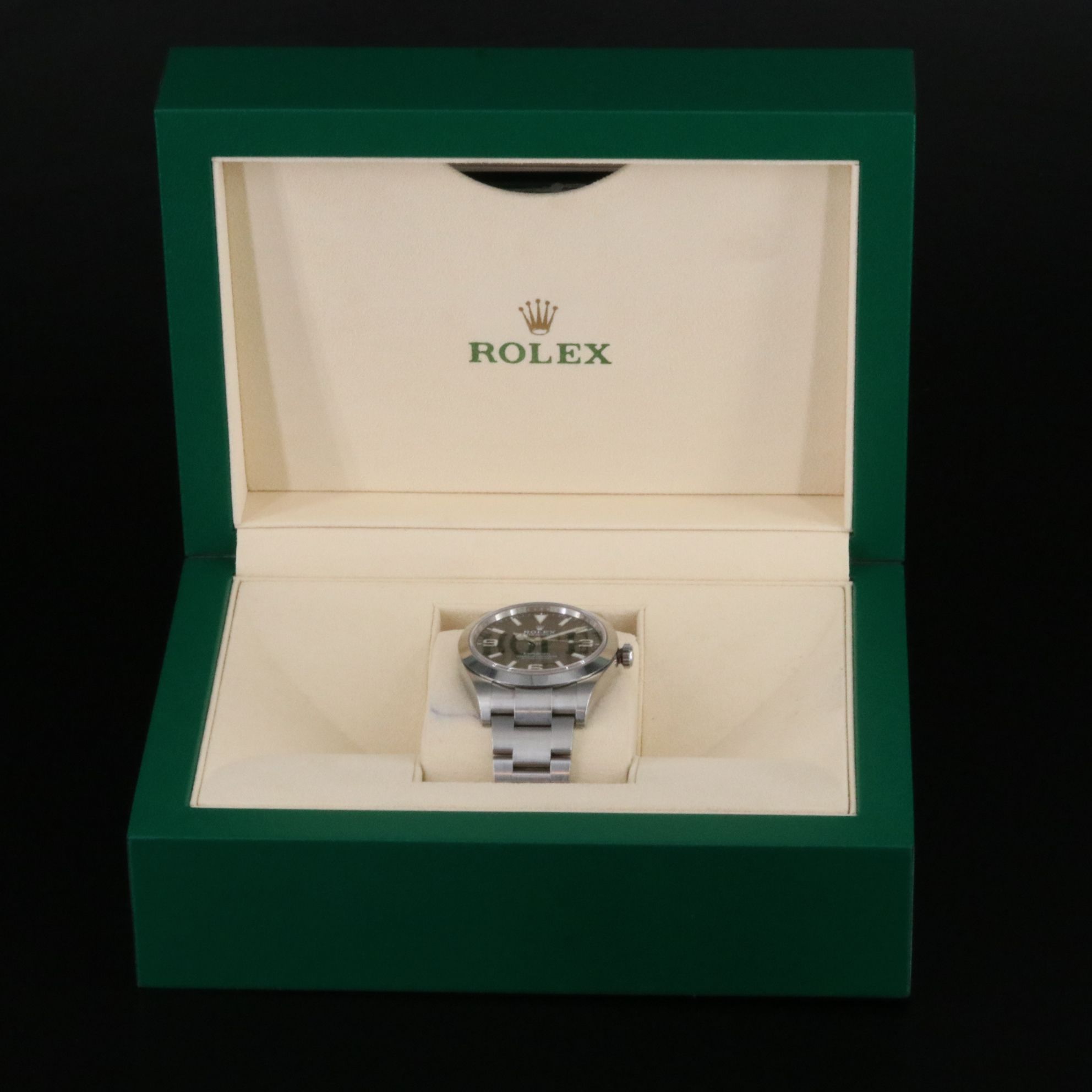 Rolex Black Dial 3 Arabic Numerals Explorer Watch