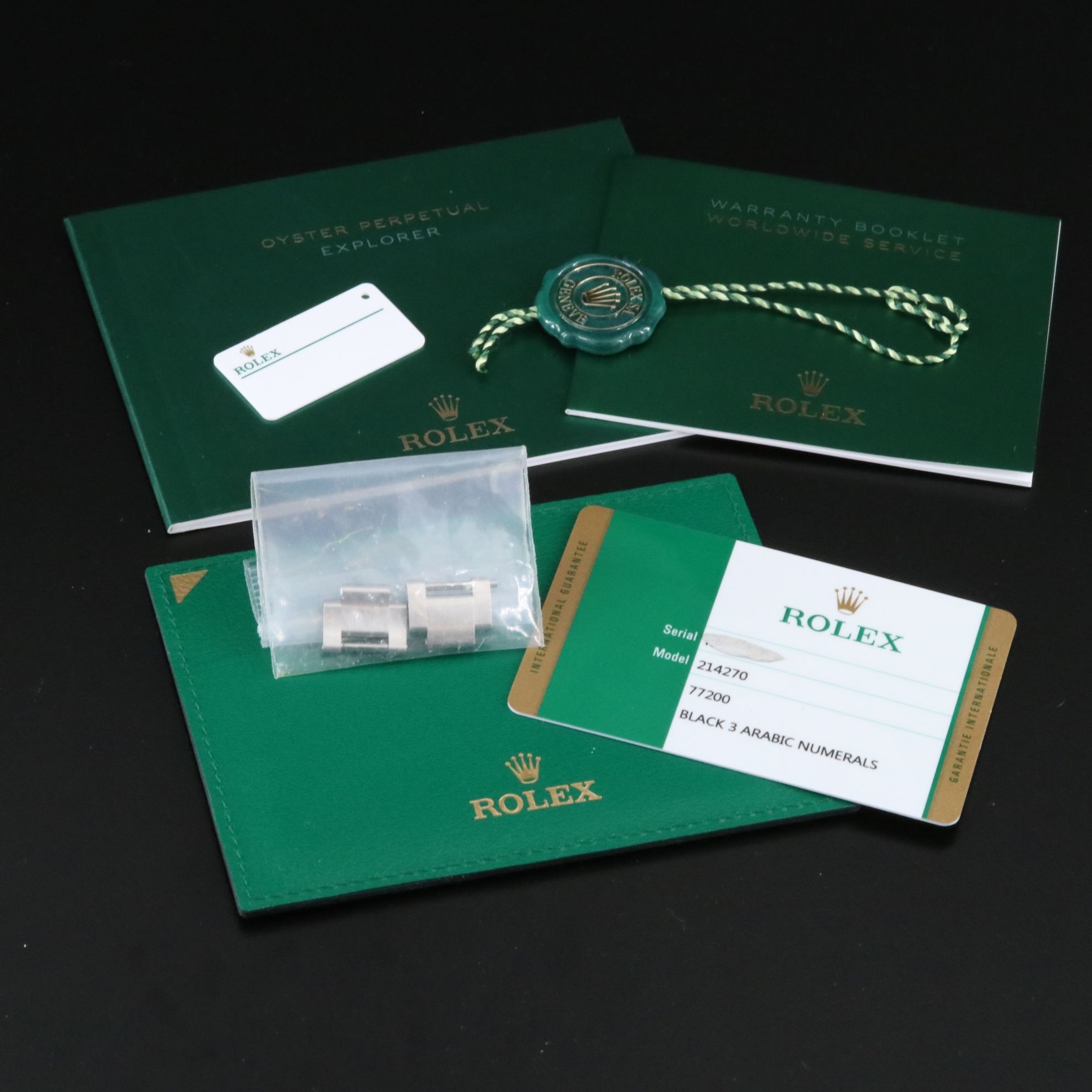 Rolex Black Dial 3 Arabic Numerals Explorer Watch