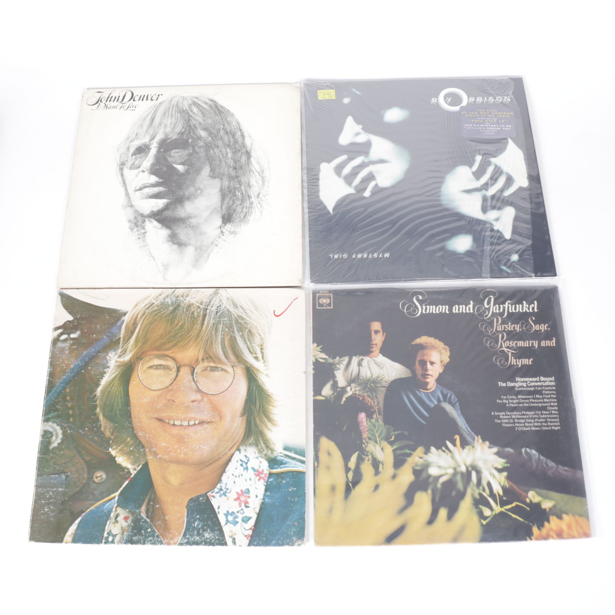 Roy Orbison, John Denver, Simon & Garfunkel and The Beach Boys Vinyl Records