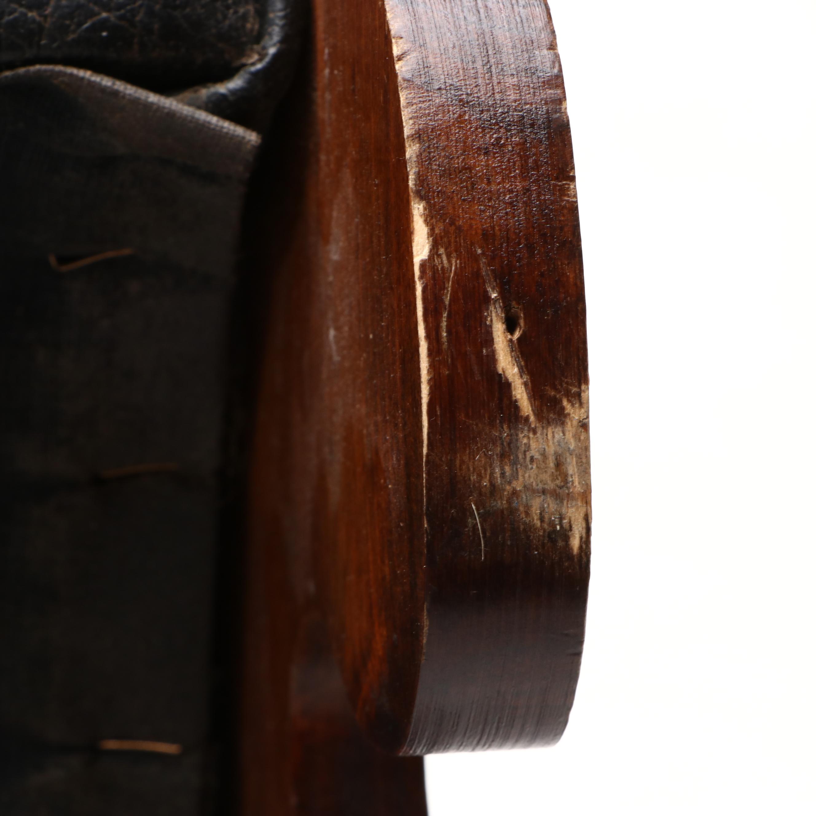 Leather and Wood Kneeling Bench