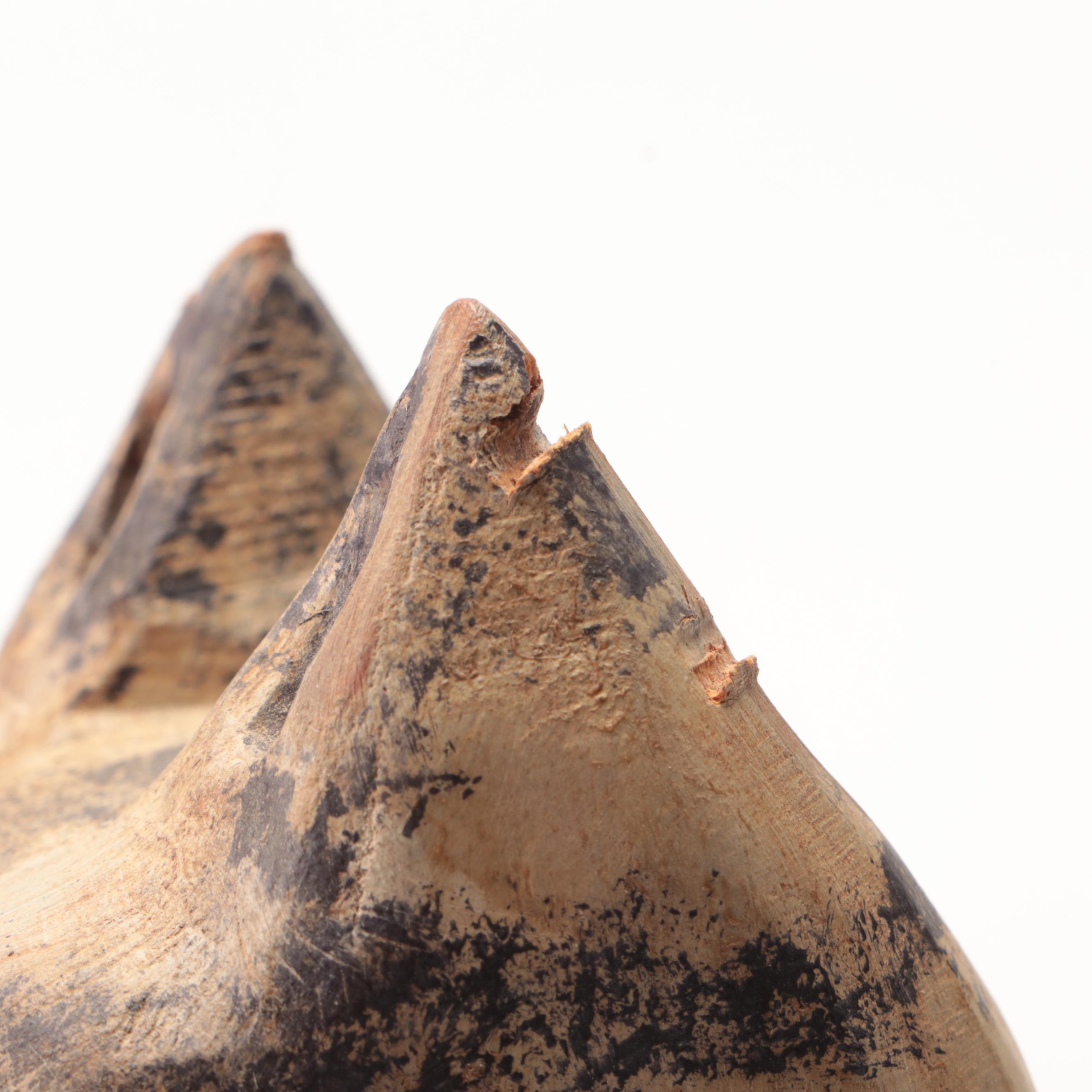 Hand-Carved Hand-Painted Wooden Cat with Animals and Other Figurines