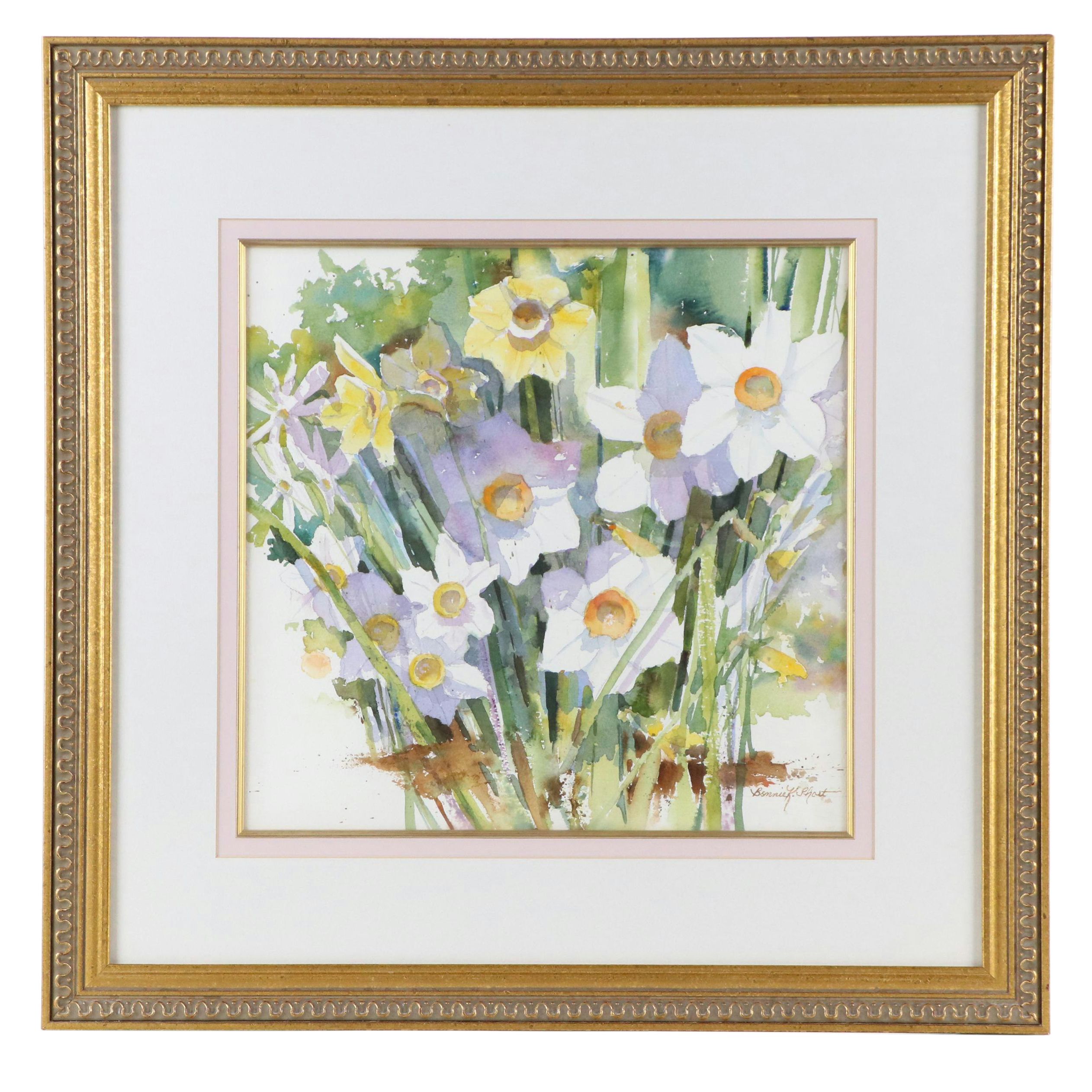 Bonnie K. Short Watercolor Painting "Daffodil Study"