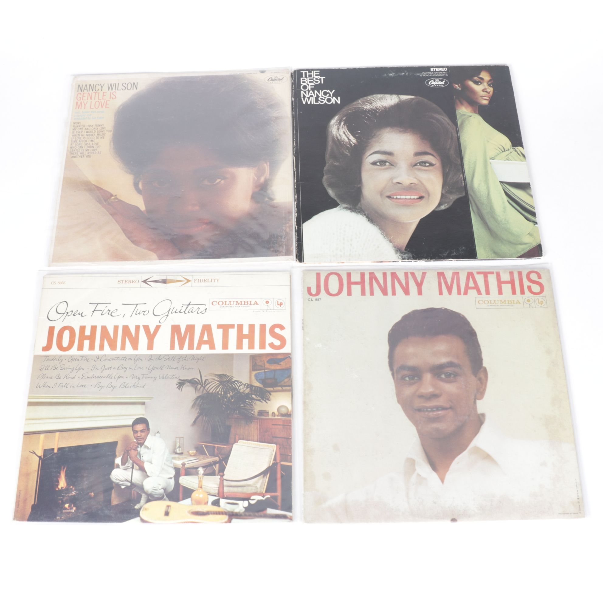 Nancy Wilson, Johnny Mathis & Sarah Vaughan Vinyl Record Albums