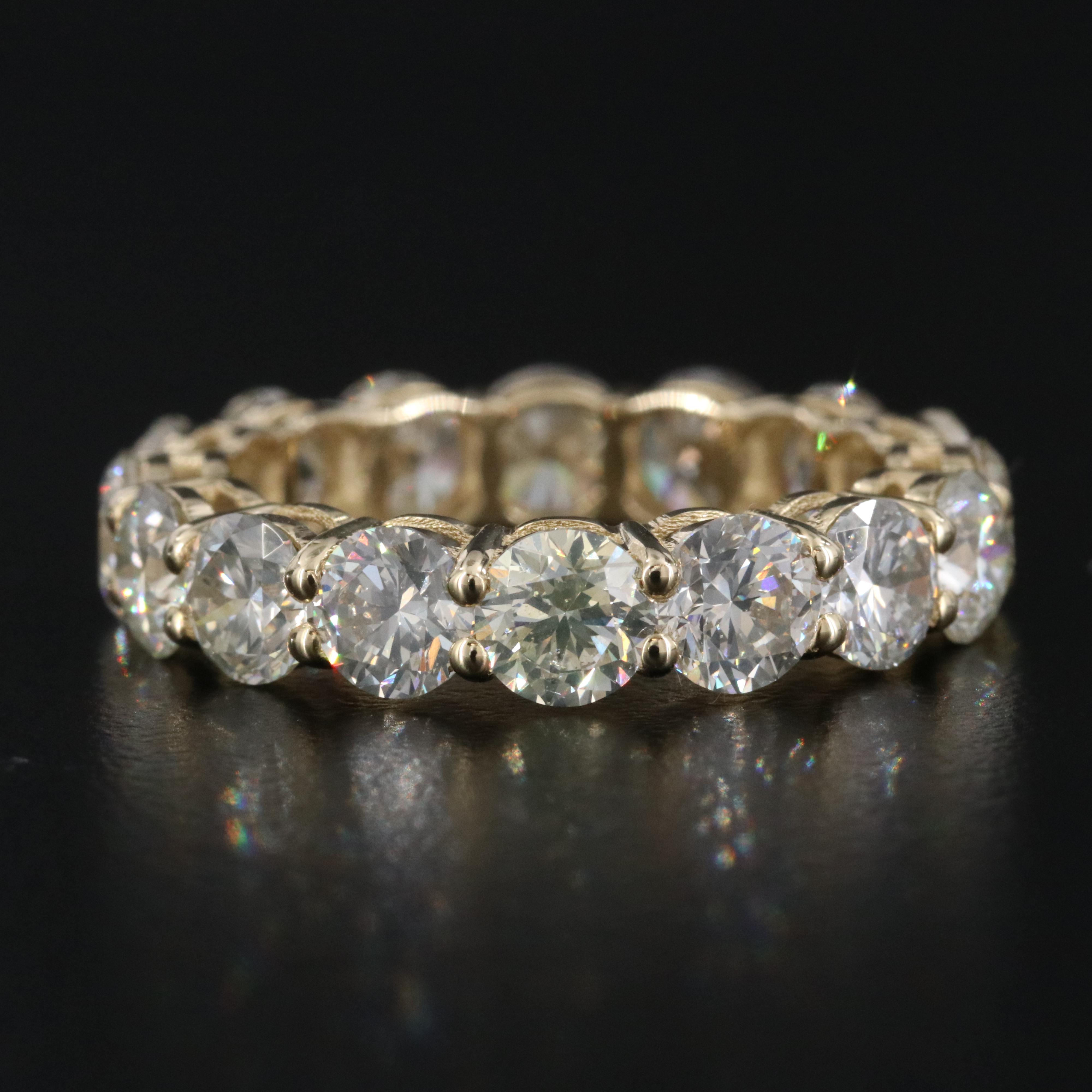 14K 6.09 CTW Diamond Eternity Band with IGI Report
