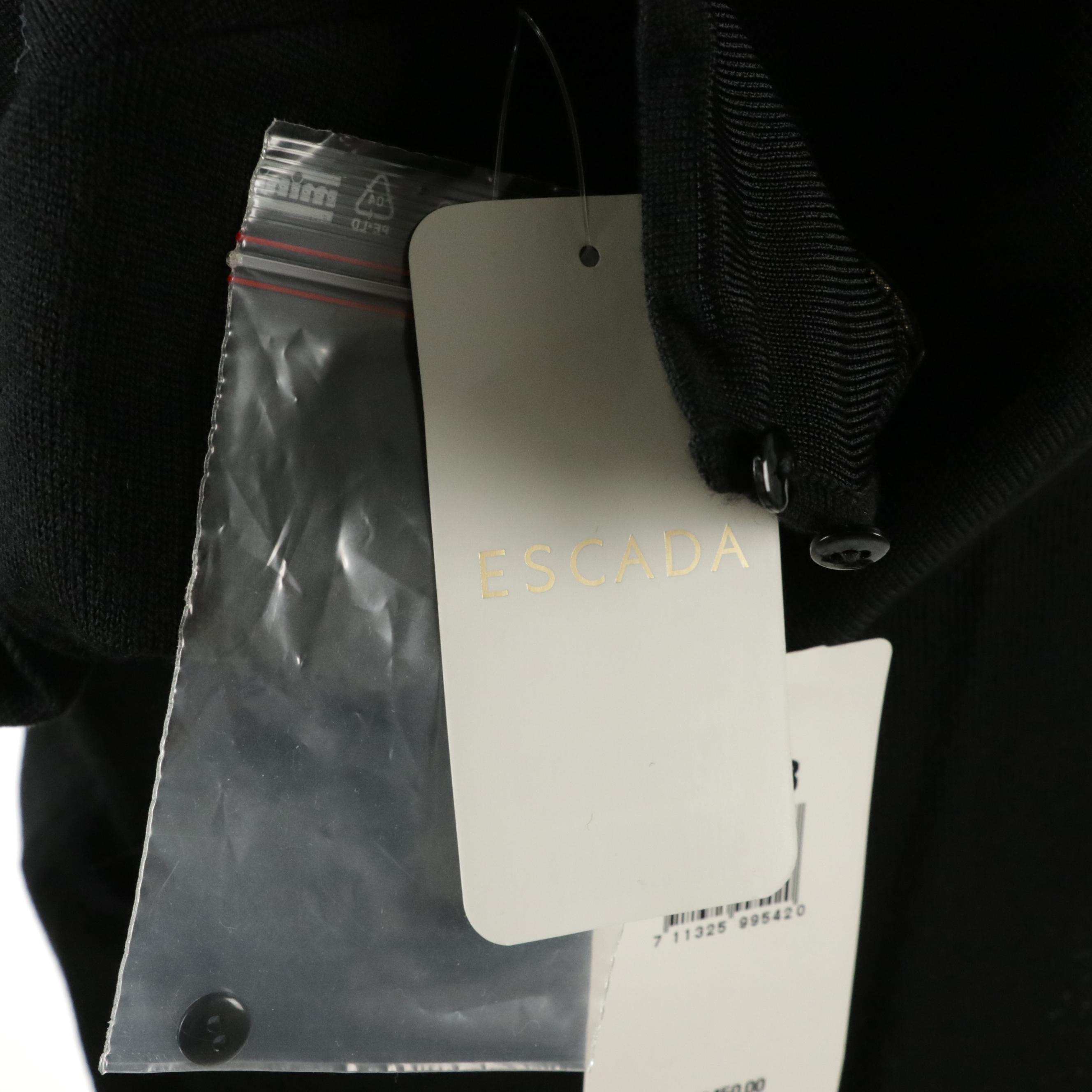 Escada Wool Blend Turtleneck with Wool Blend and Faux Leather Skirt with Tags