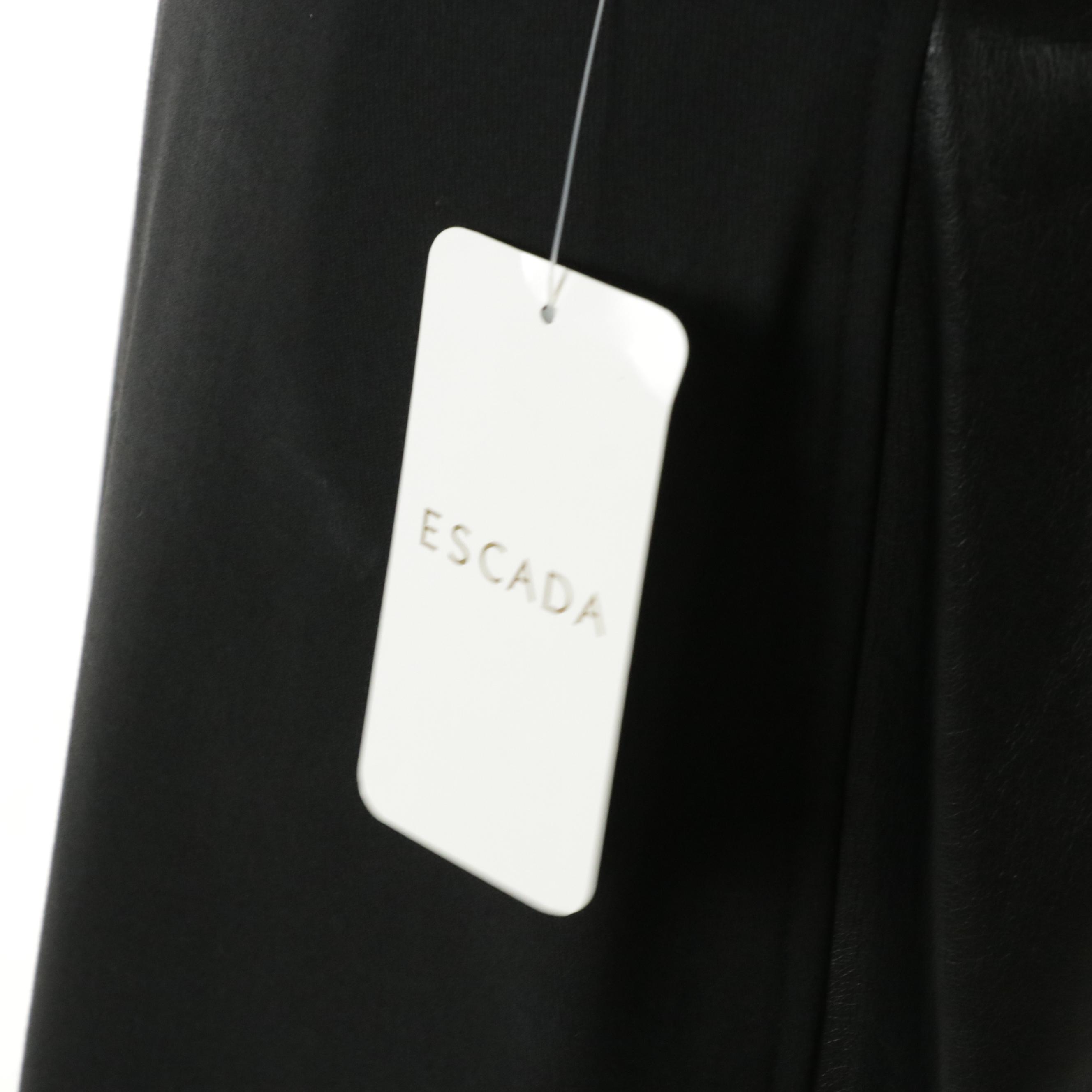 Escada Wool Blend Turtleneck with Wool Blend and Faux Leather Skirt with Tags
