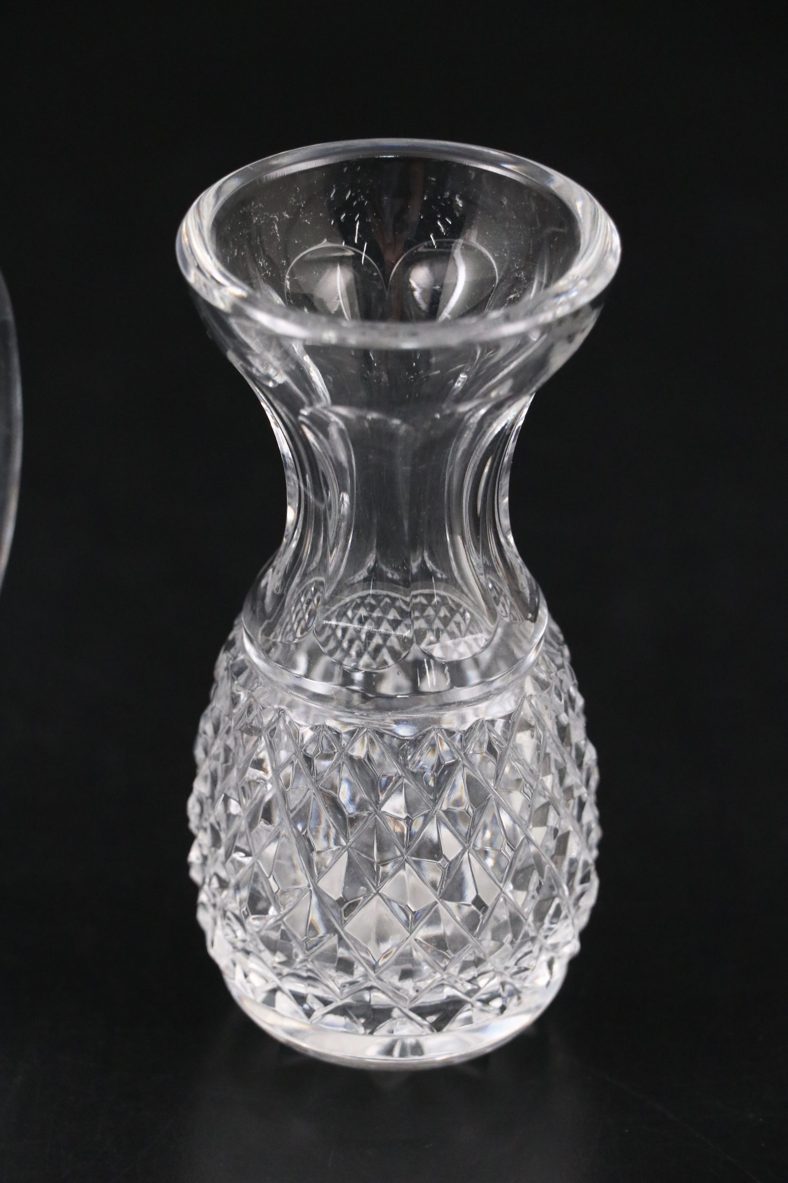 Waterford Crystal Creamer and Vase with Other Crystal Table Accessories