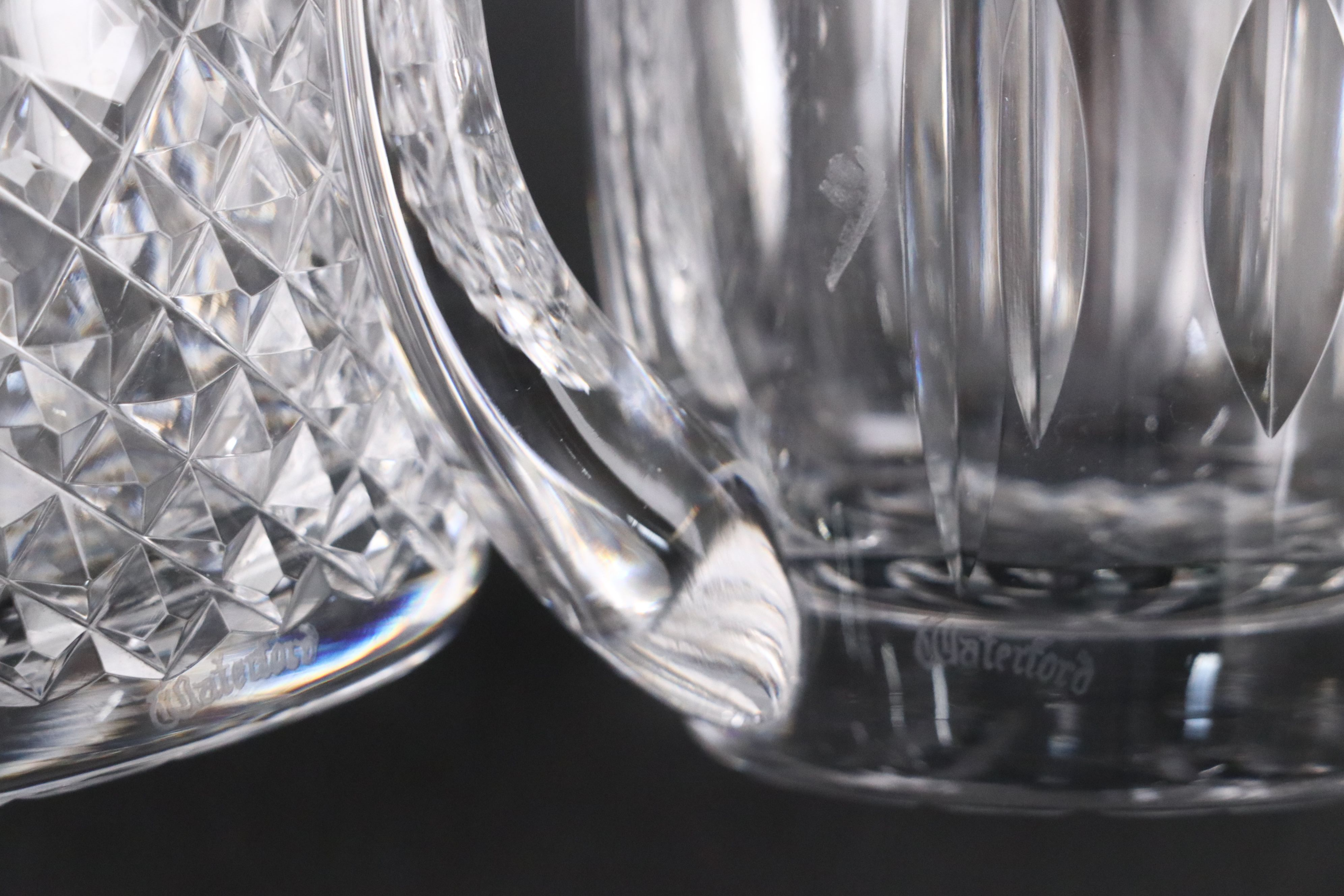 Waterford Crystal Creamer and Vase with Other Crystal Table Accessories