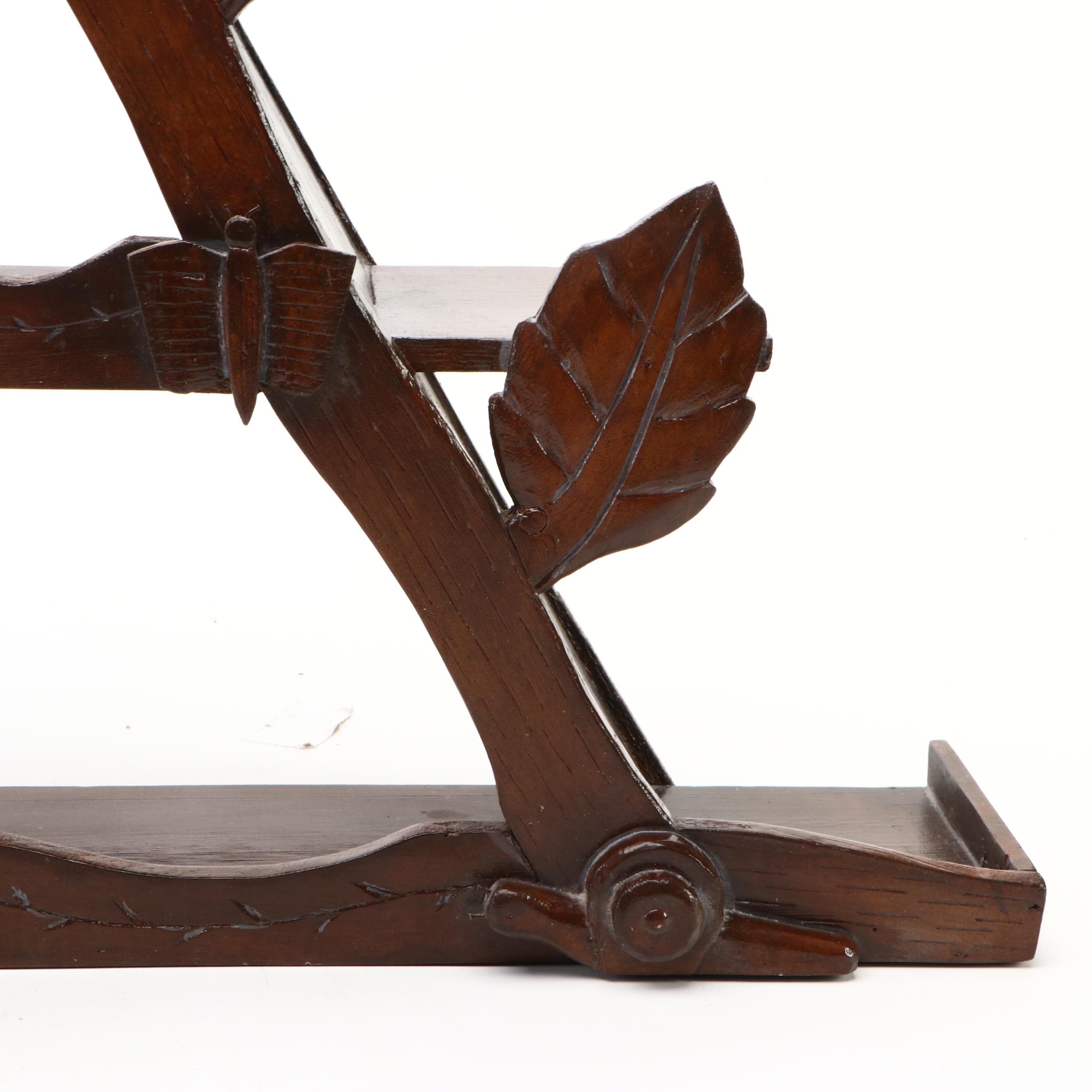 Rustic Style Carved Wooden Wall Shelves