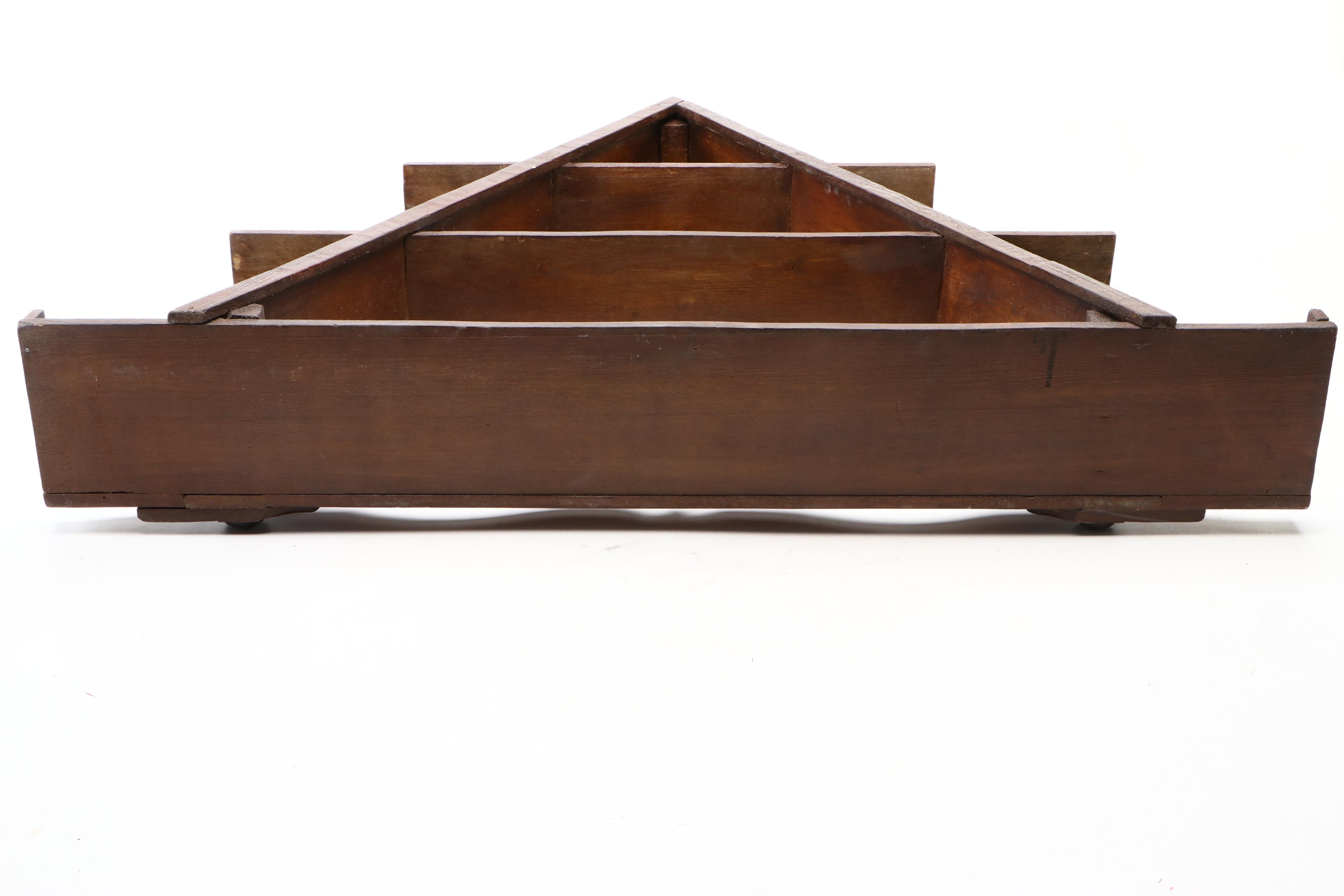 Rustic Style Carved Wooden Wall Shelves