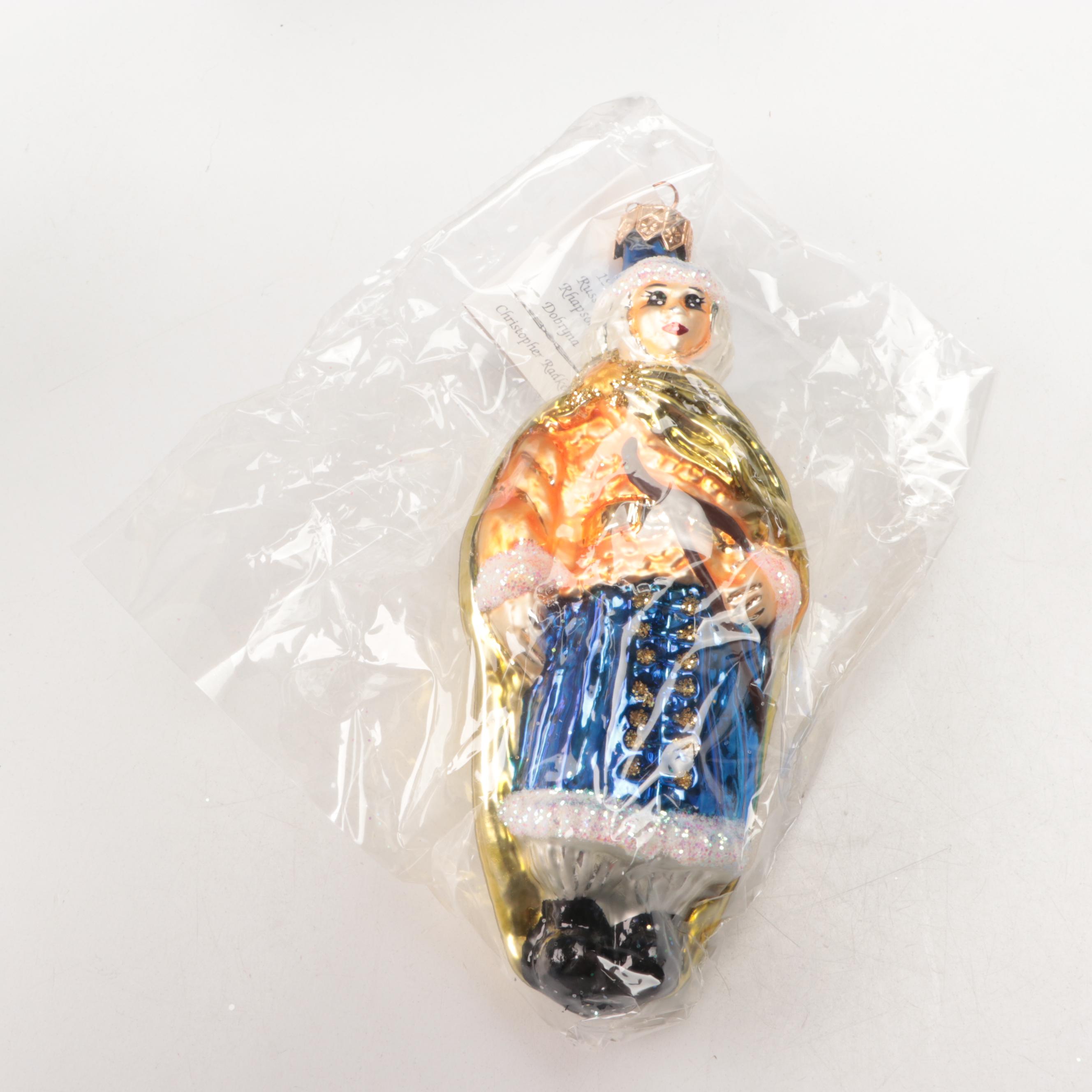 Christopher Radko "Downhill Mickey" and More Mold-Blown Glass Ornaments