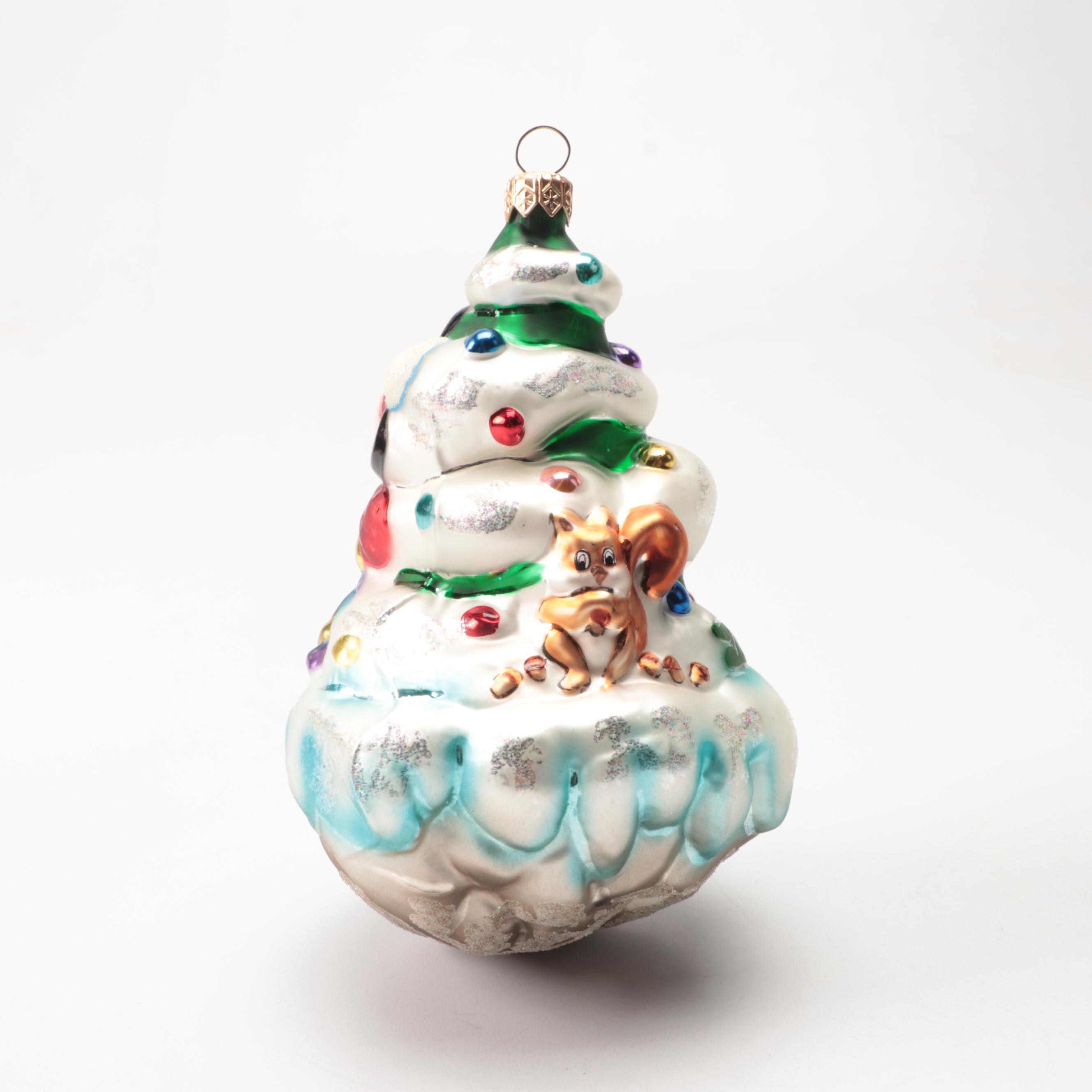 Christopher Radko "Downhill Mickey" and More Mold-Blown Glass Ornaments