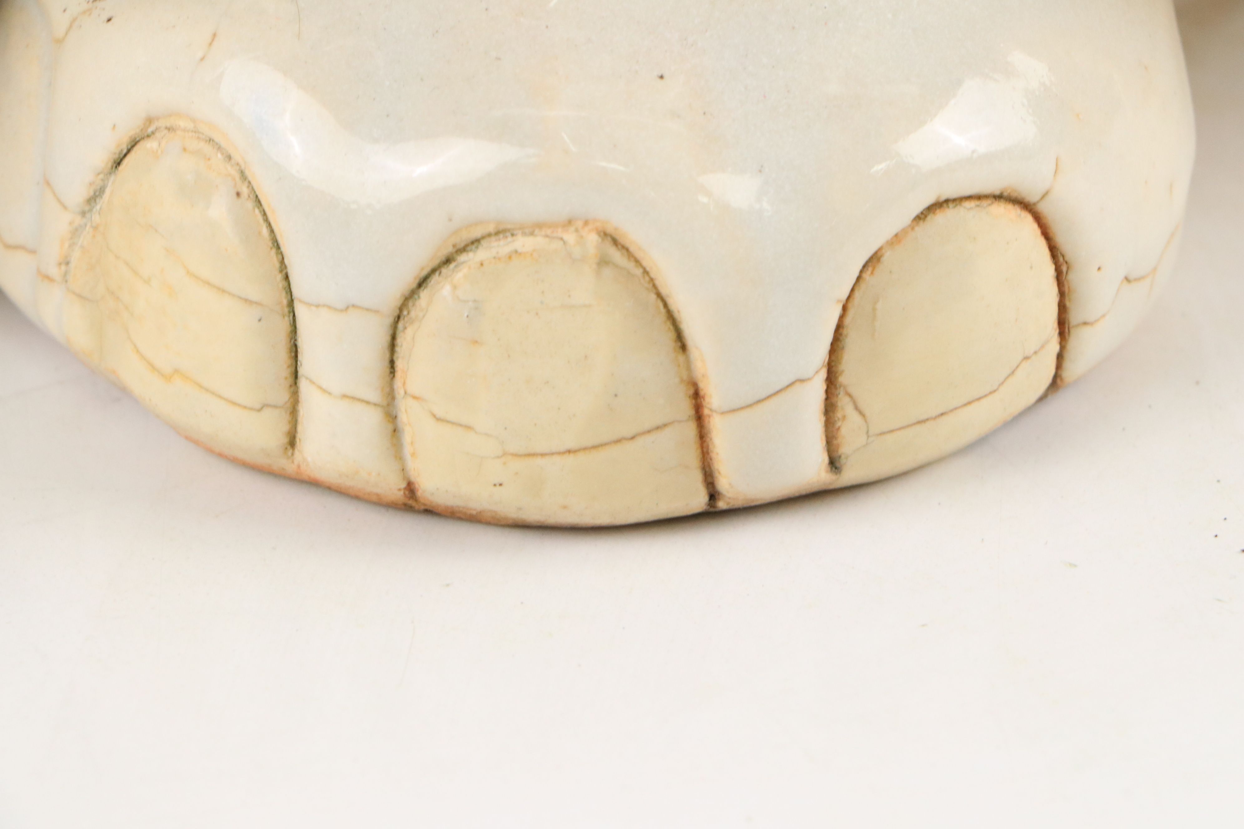 Indo-Persian Style Reticulated Ceramic Elephant Garden Seat