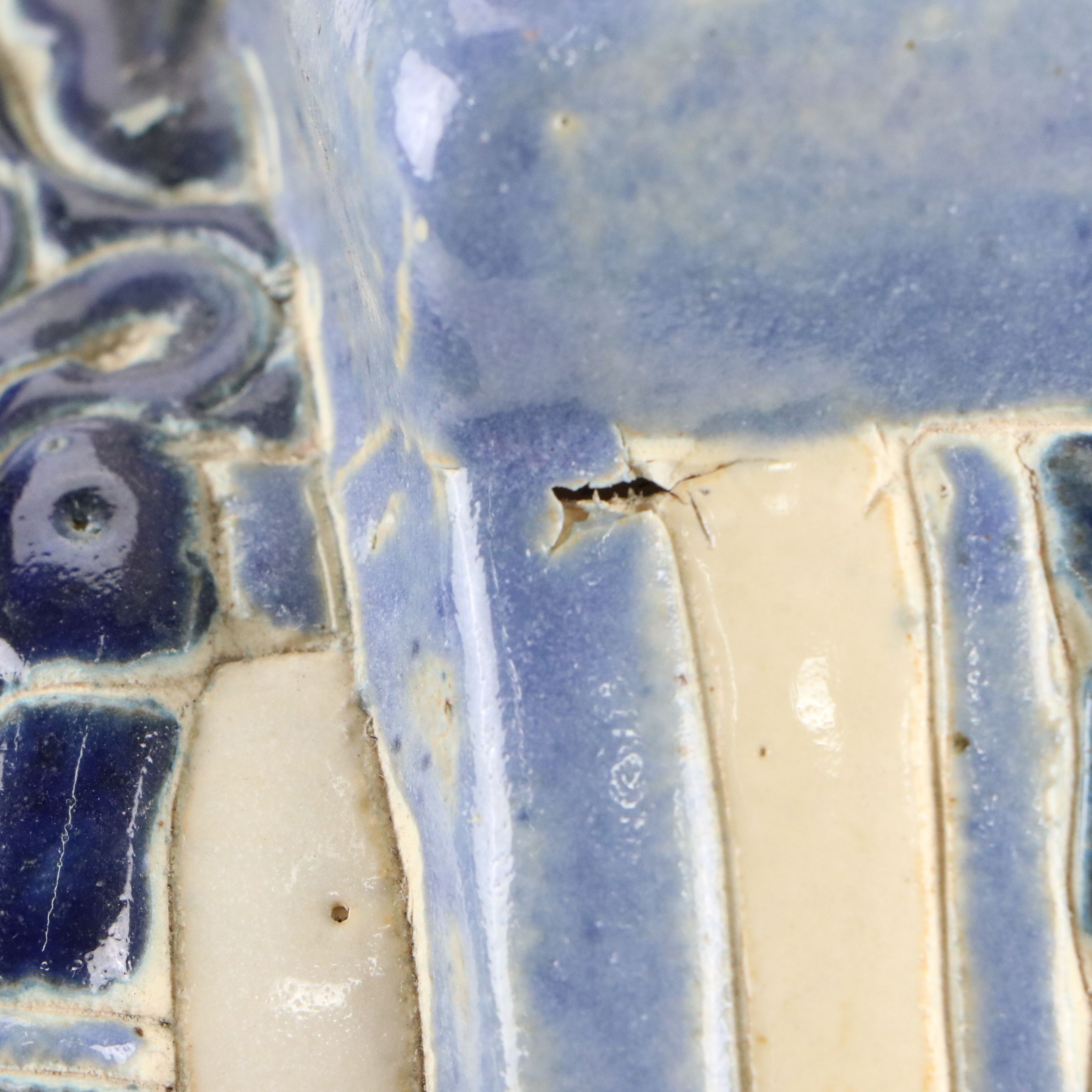 Indo-Persian Style Reticulated Ceramic Elephant Garden Seat