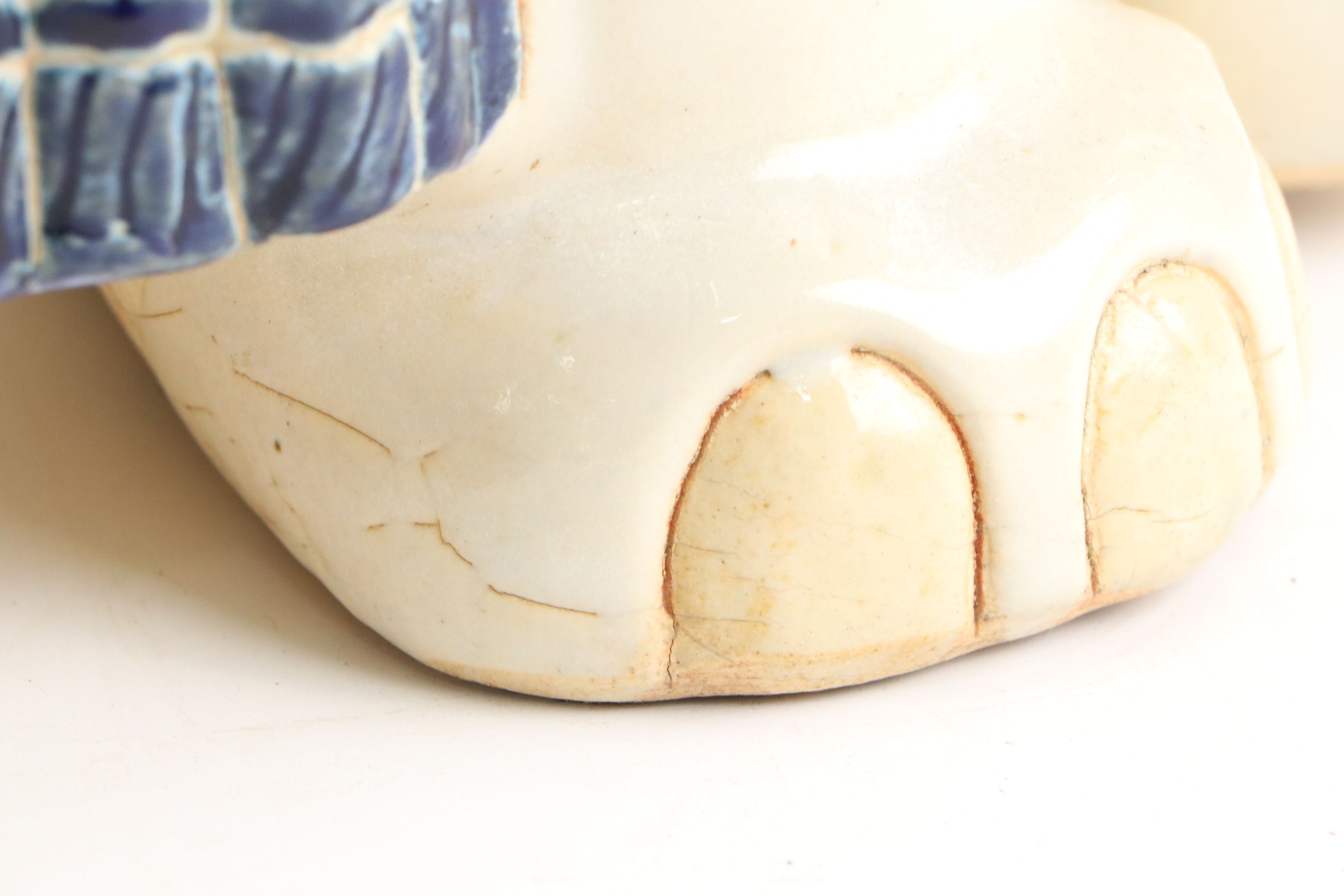 Indo-Persian Style Reticulated Ceramic Elephant Garden Seat