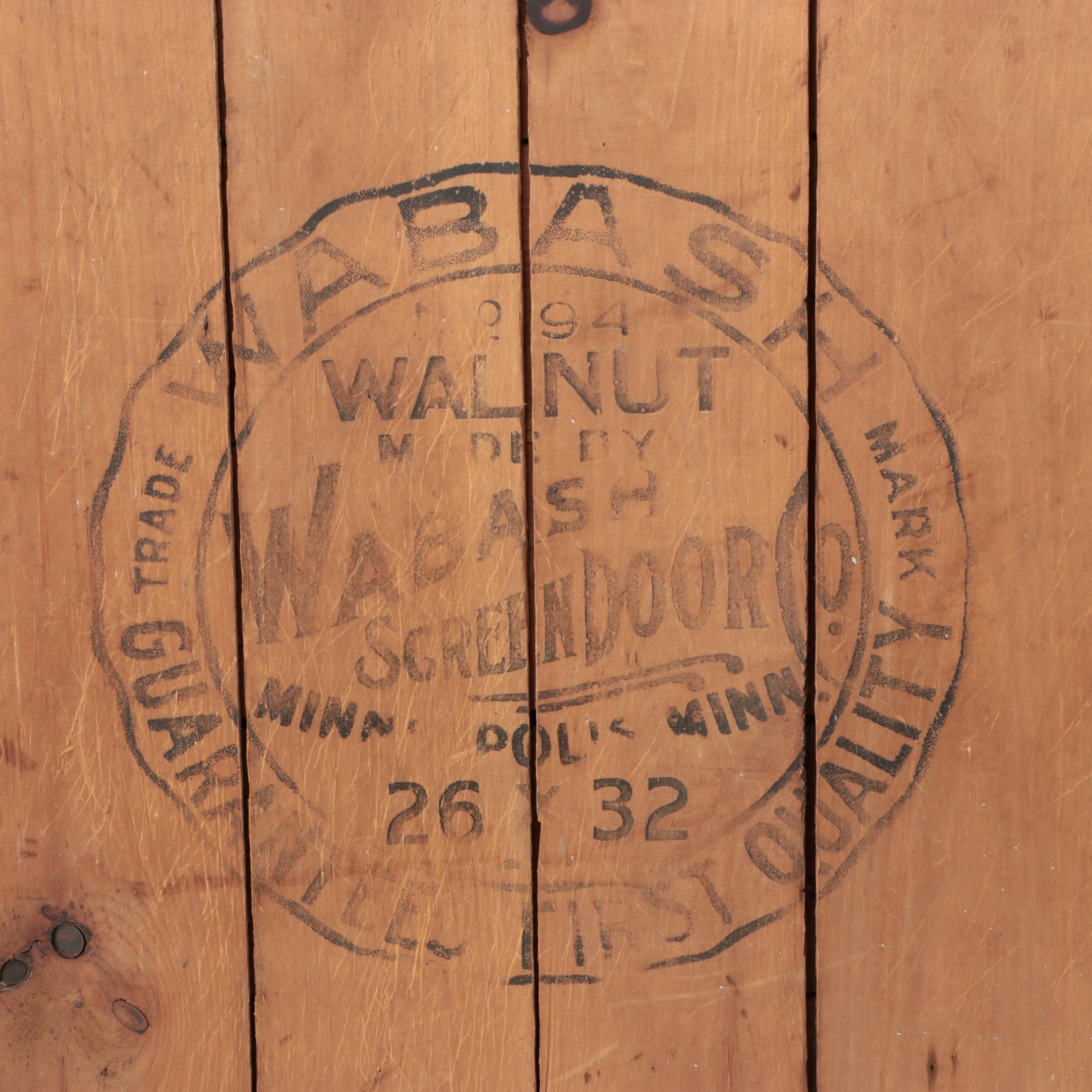 Antique Wabash Screen Door Co. Stove Board