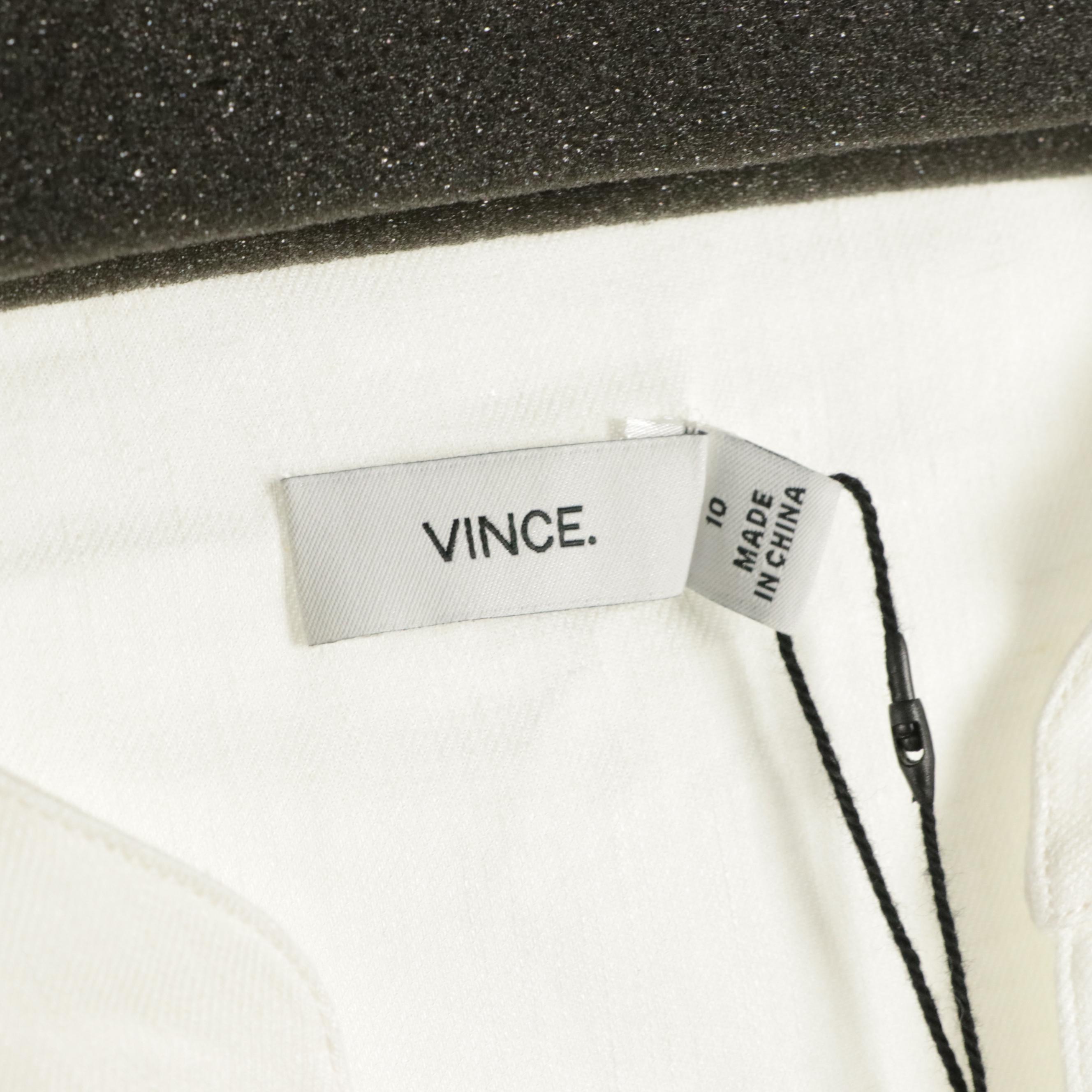 Vince White Linen Maxi Shirt Dress & Midi Skirt, Helmut Lang Leather & Other Top